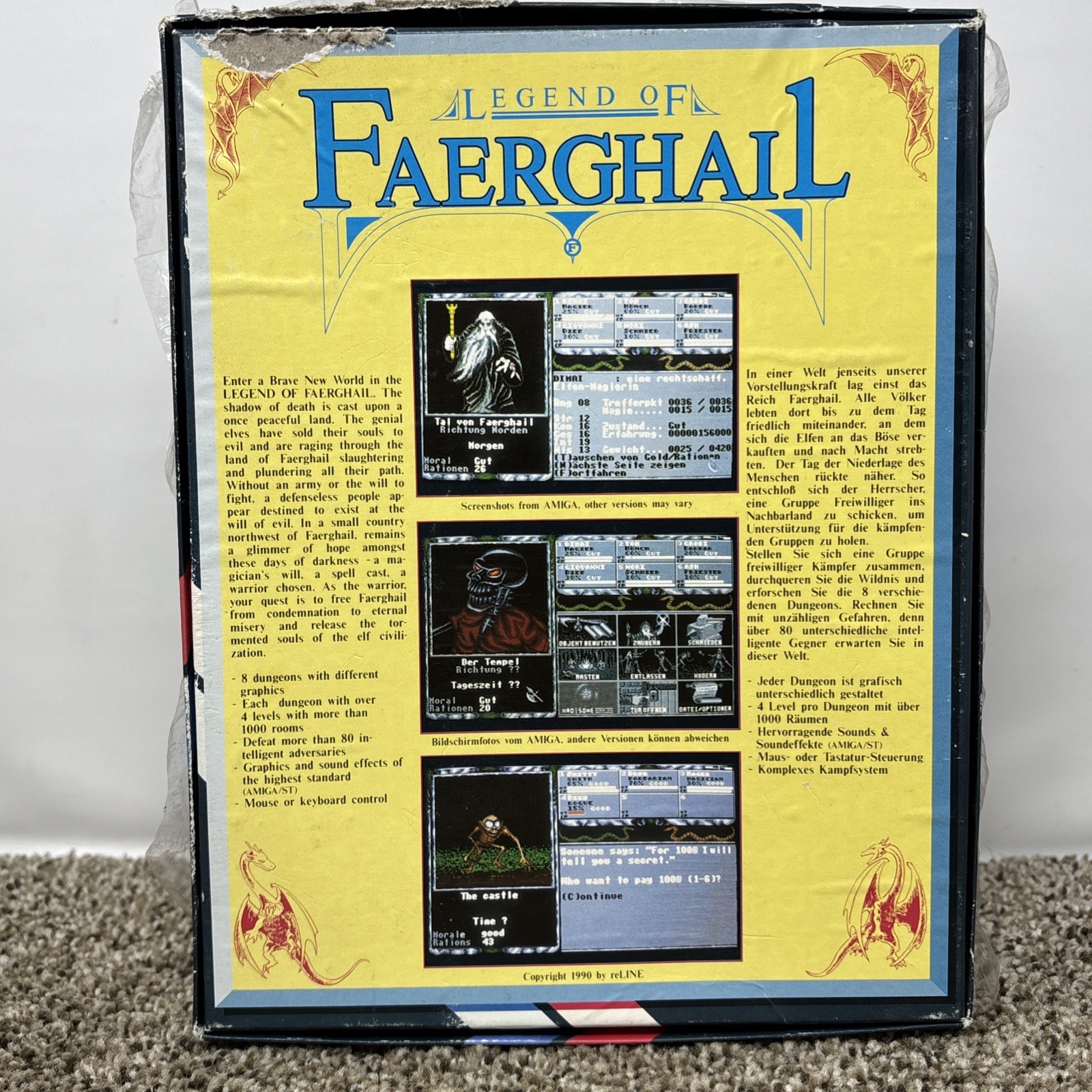 LEGEND OF FAERGHAIL FOR AMIGA BY RAINBOW ARTS RARE Untested