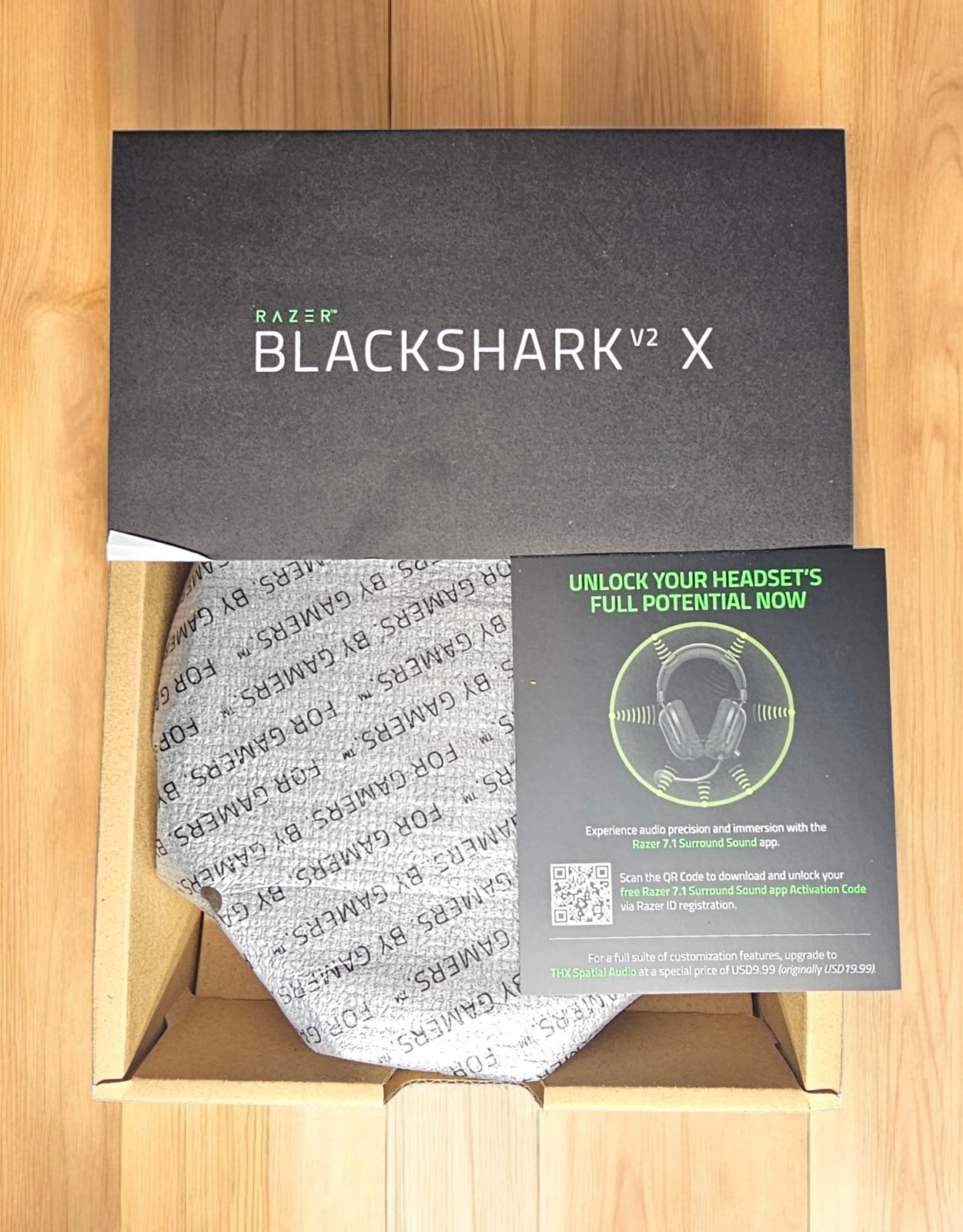Razer BlackShark V2 X –Over‑Ear Gaming Headset- NEW