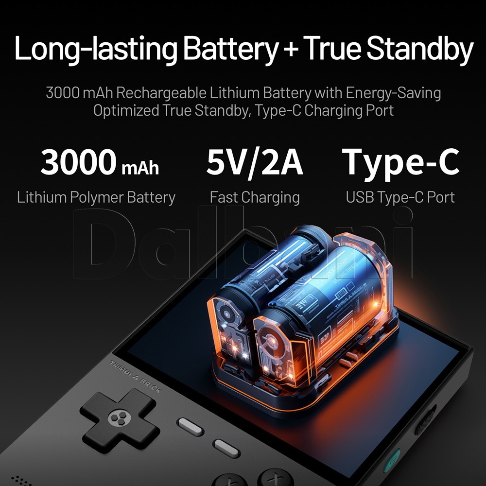 TrimUI Brick White Open Source Handheld Game Console with 64GB