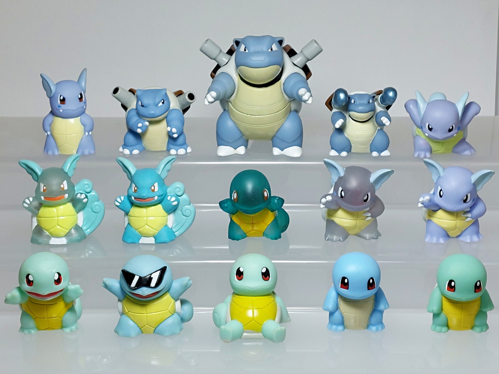 Blastoise Wartortle Squirtle Pokemon Kids DX Figure Set Bandai 1.3-2.6in