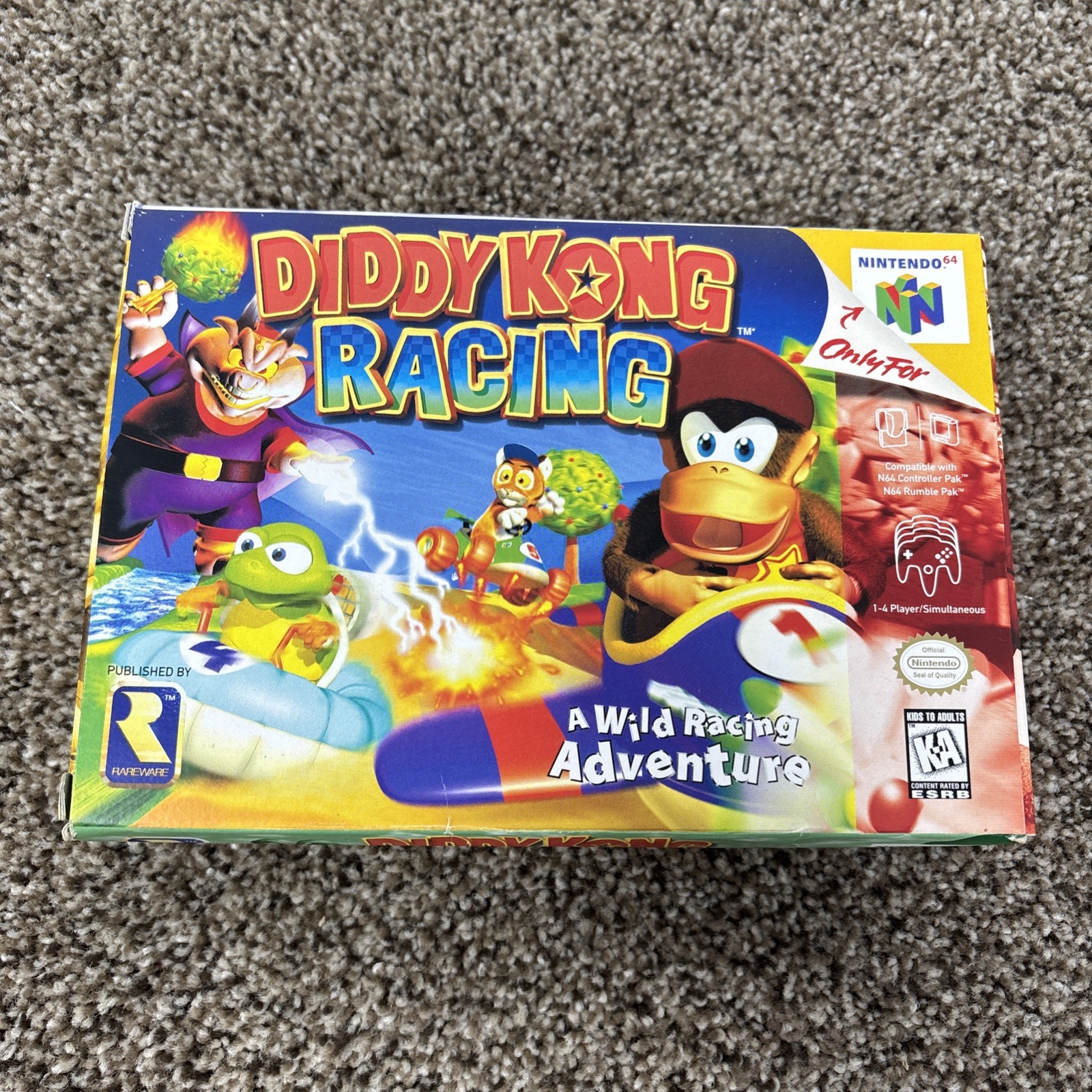 Nintendo 64 1997 Diddy Kong Racing BOX ONLY NO GAME!