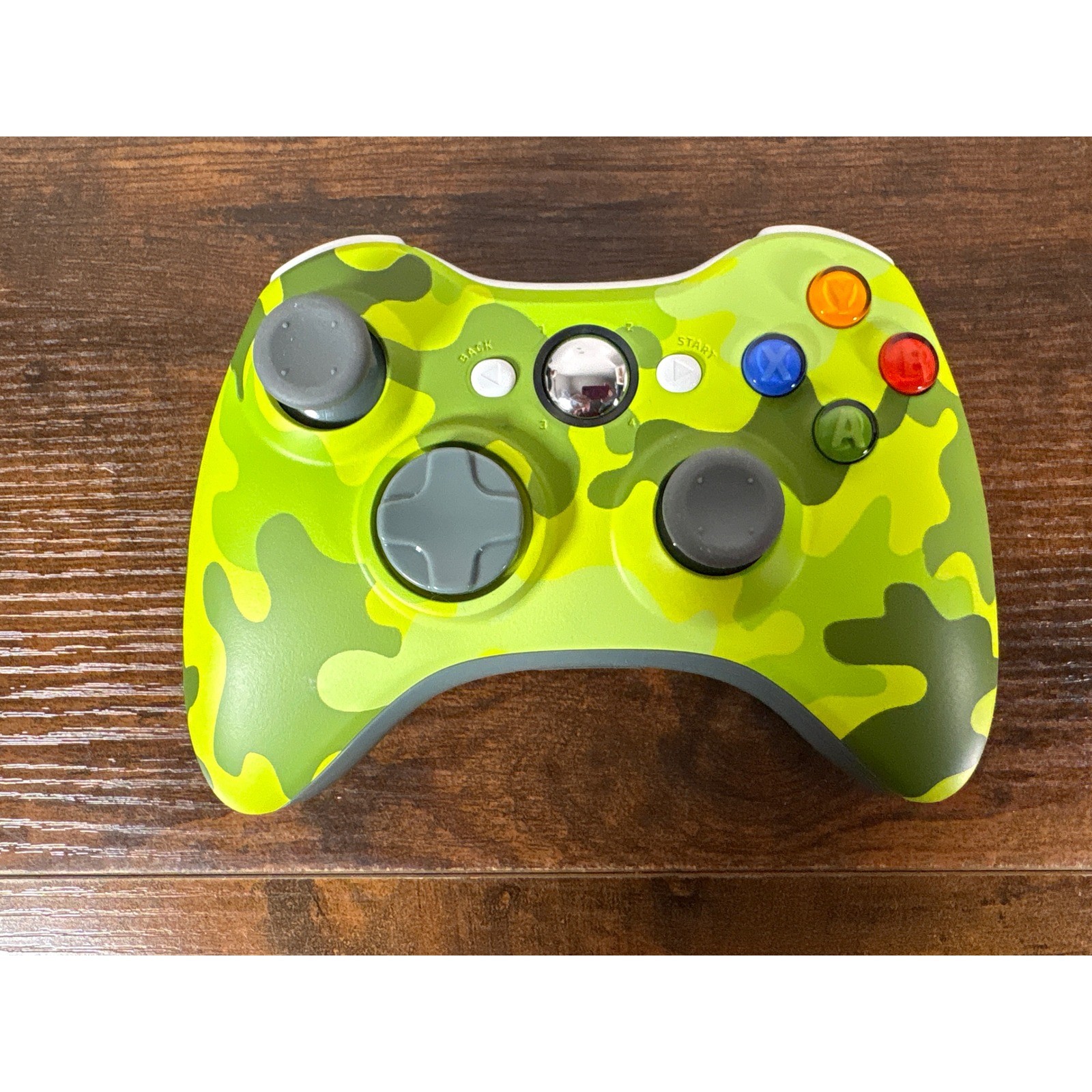 Multi-Platform Wireless Controller Green Camo Gamepad with USB Receiver Manual