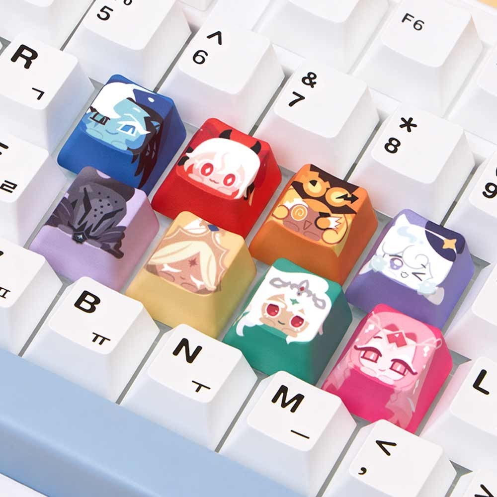 Cookie Run Kingdom Random LED Keycap Keyring CookieRun Keychain Shadow Milk