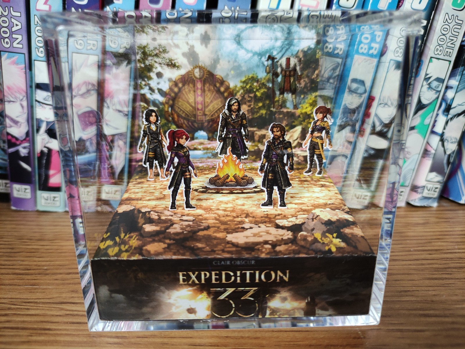 Clair Obscur Expedition 33 Campfire Handmade Diorama – Gaming Art Cube – Fanart