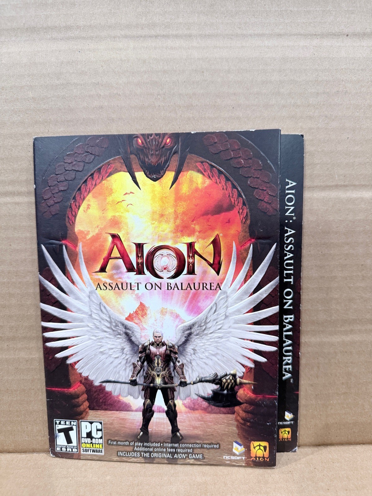 Aion Assault On Balaurea PC Slip Cover Sleeve Only Used