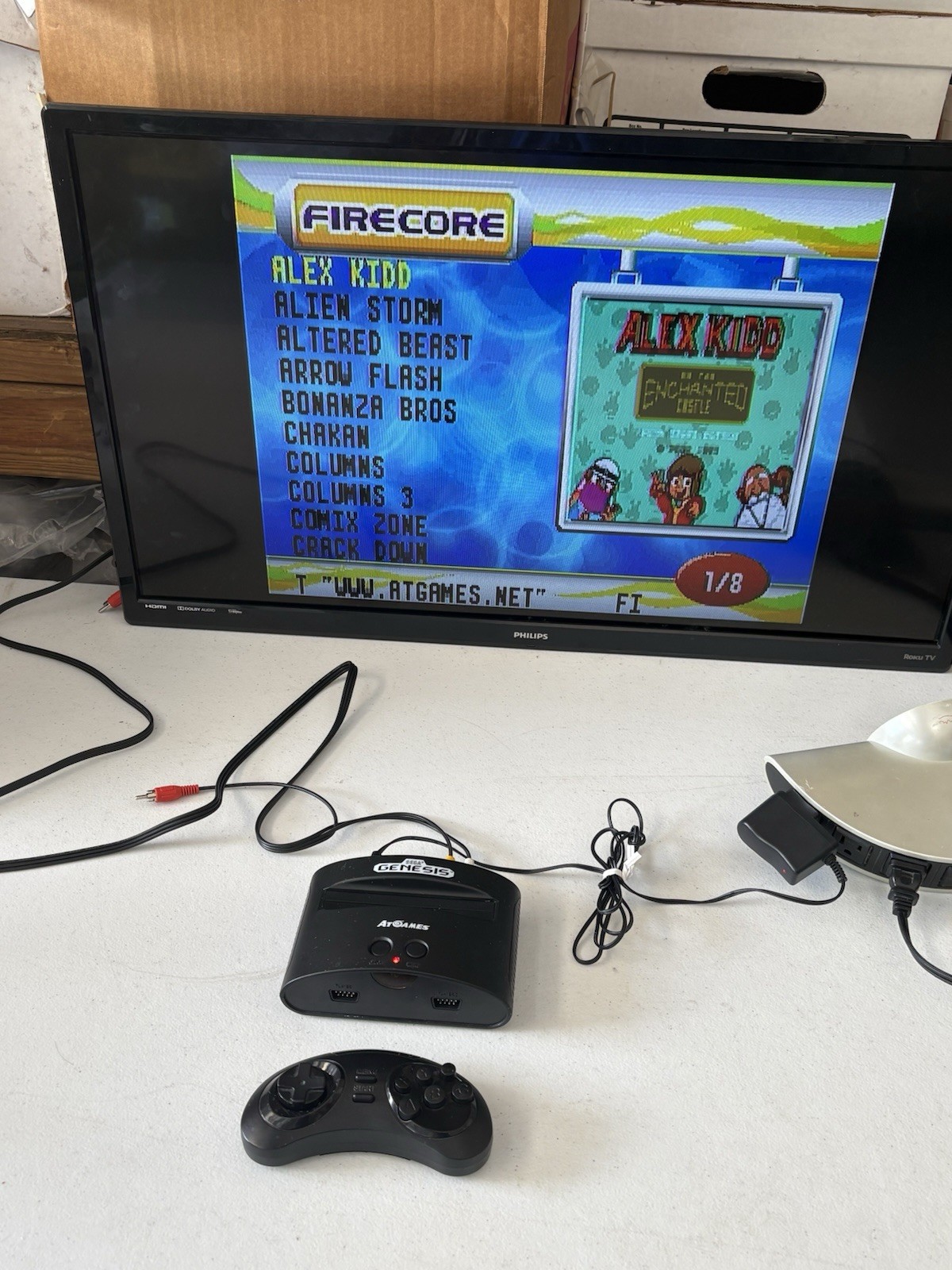 AtGames Sega Genesis Classic Mini Game Console w/80 Built-In Games 1 Controller