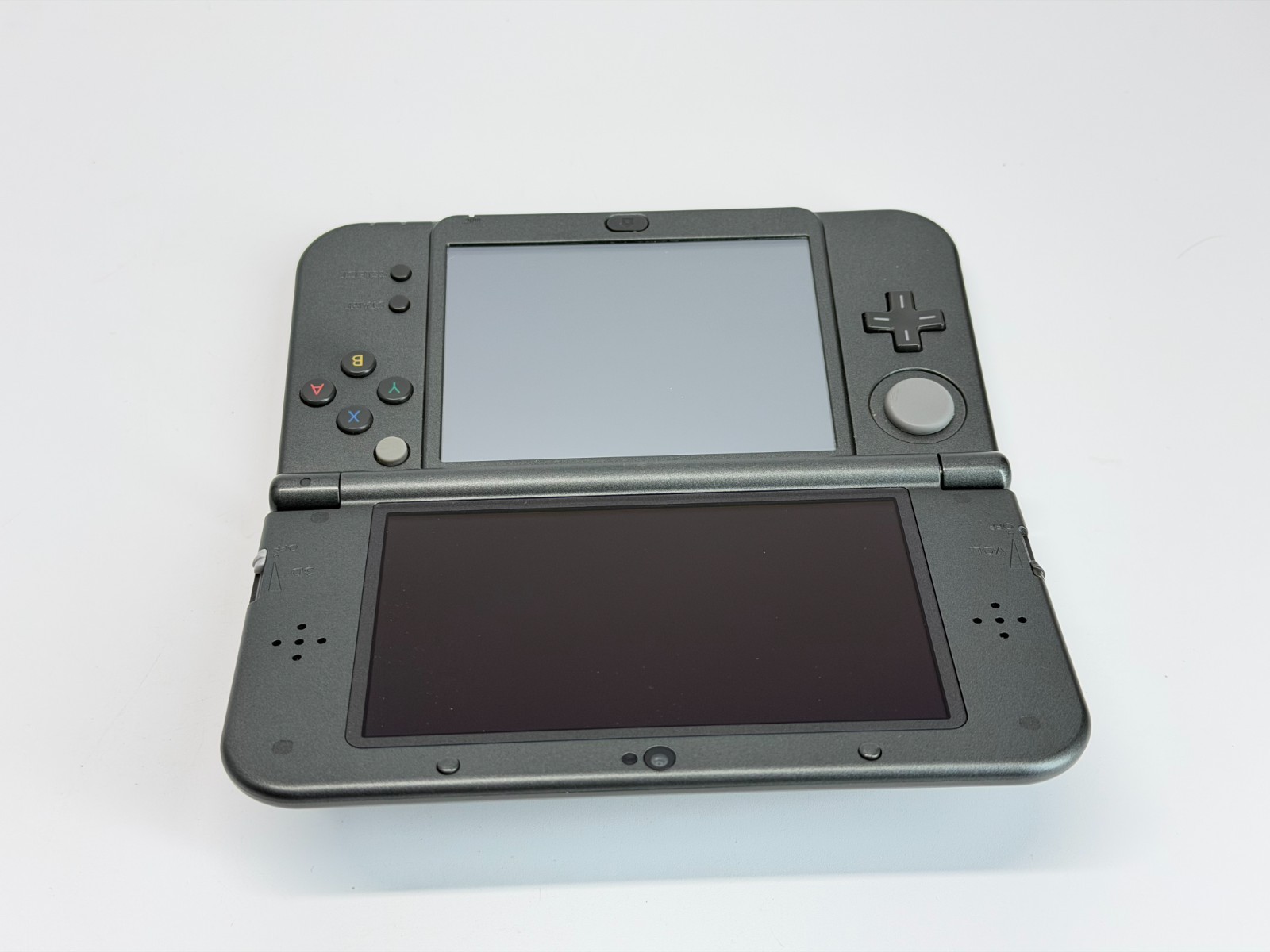 Nintendo New 3DS XL Metallic Black Handheld System *Screen has Yellow Line*