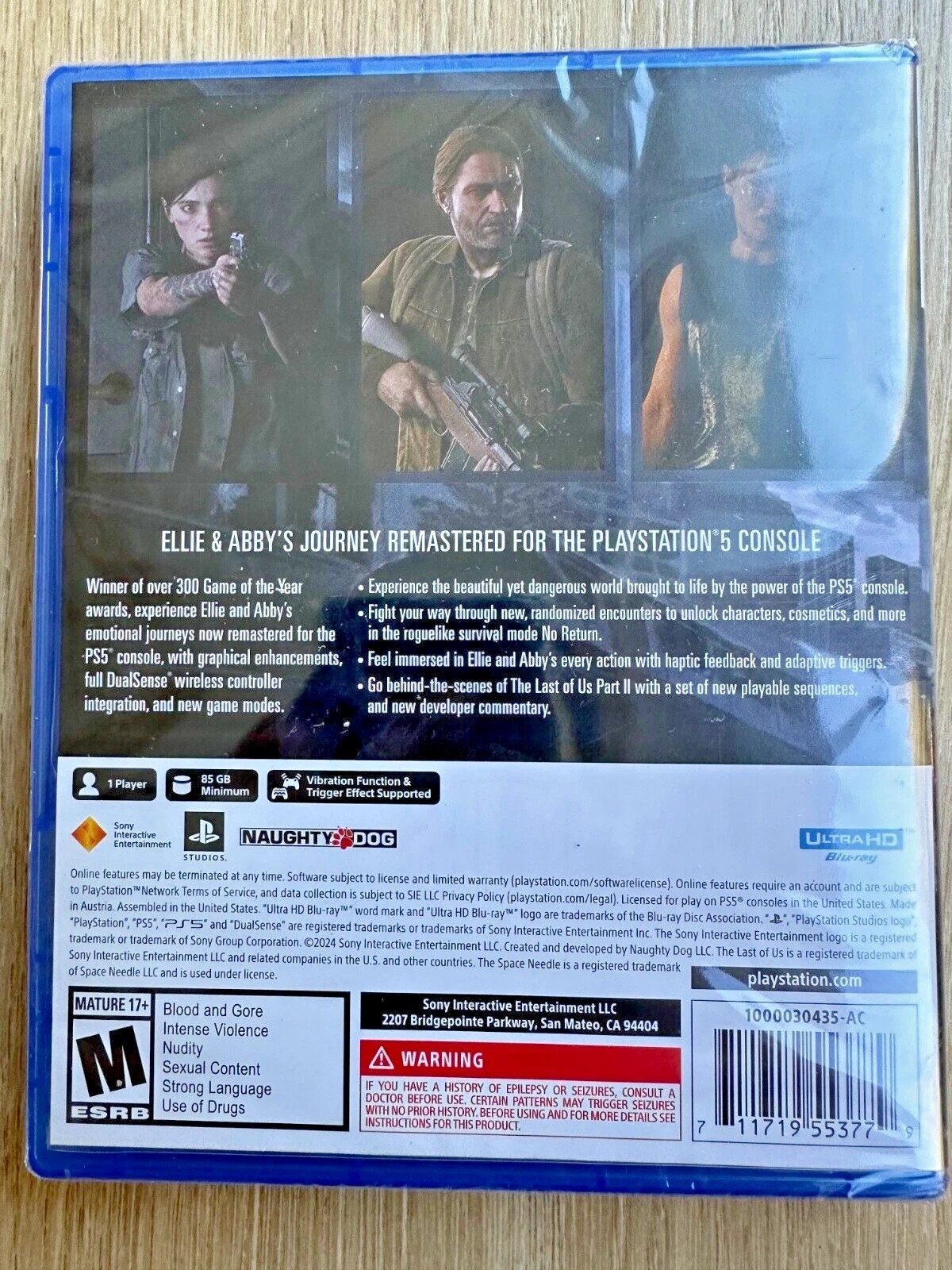 The Last of Us Part 2 II Remastered PS5 US Version Brand New Sealed Fast Ship