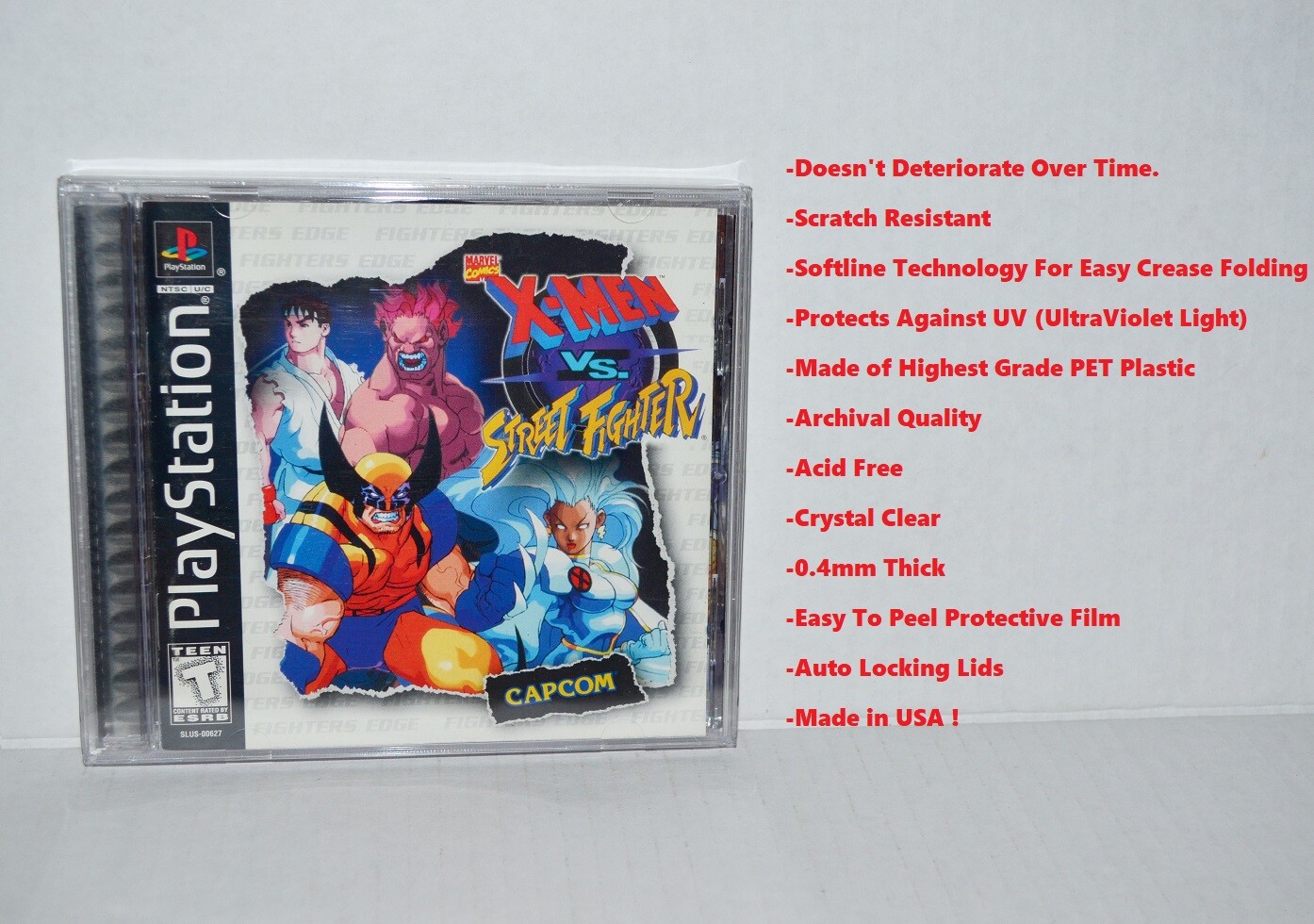 50 Video Game Clear Plastic Protectors Cases Display For Sony PlayStation 1 PS1