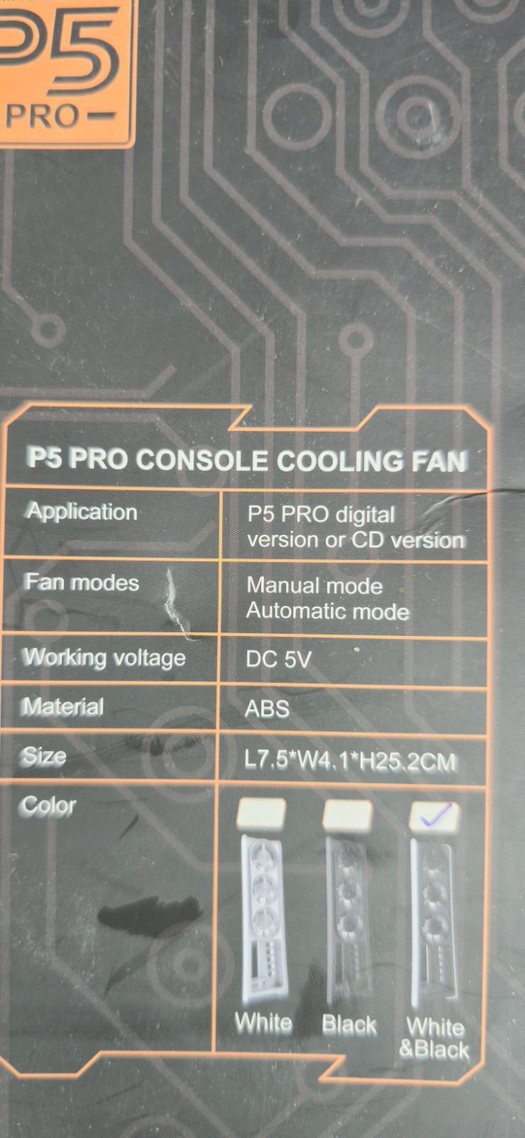 PS5 Cooling Fan, New, Lights Up