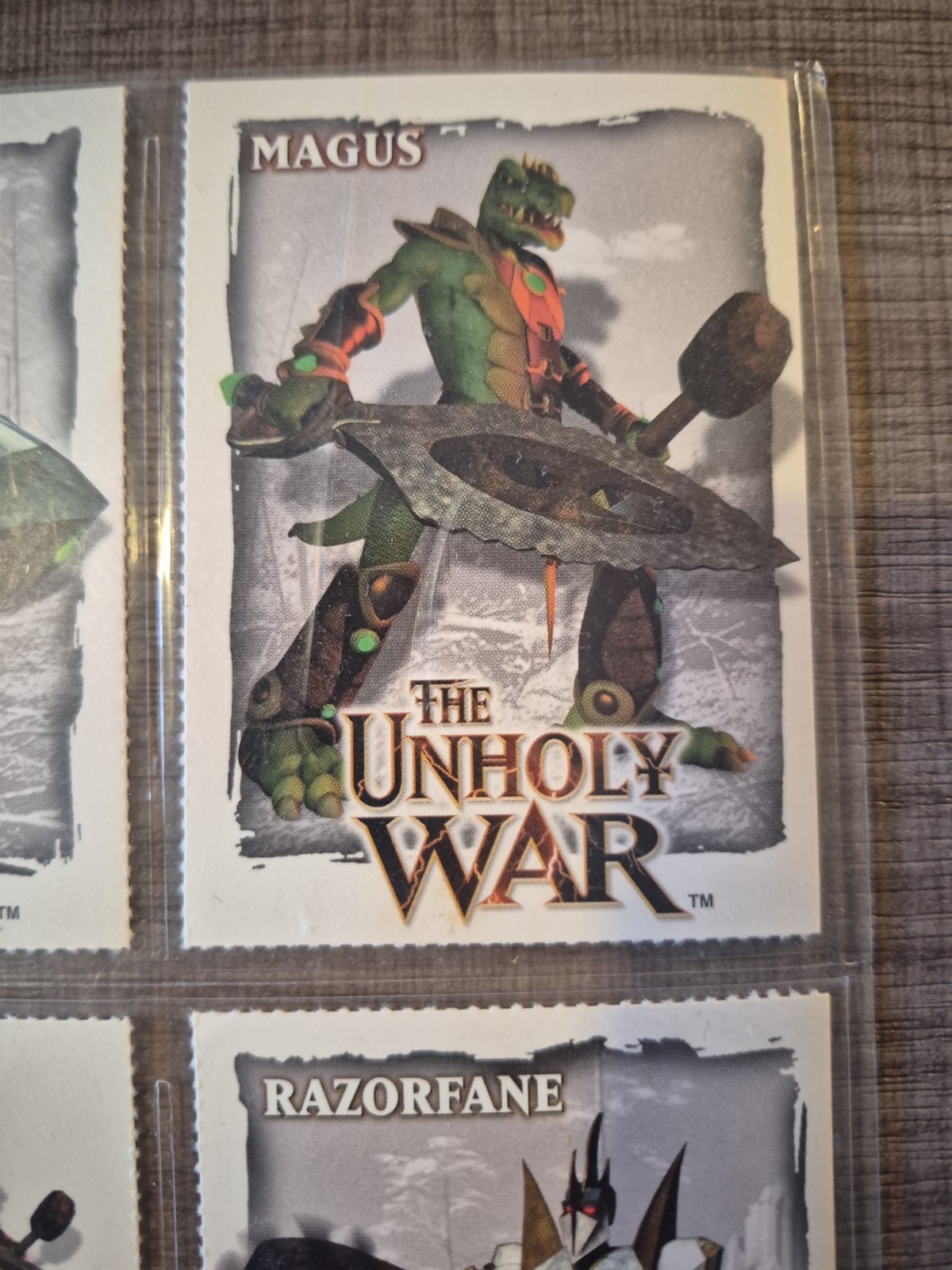 Vintage The Unholy War PlayStation 1 One character card sheet Crystal Dynamics