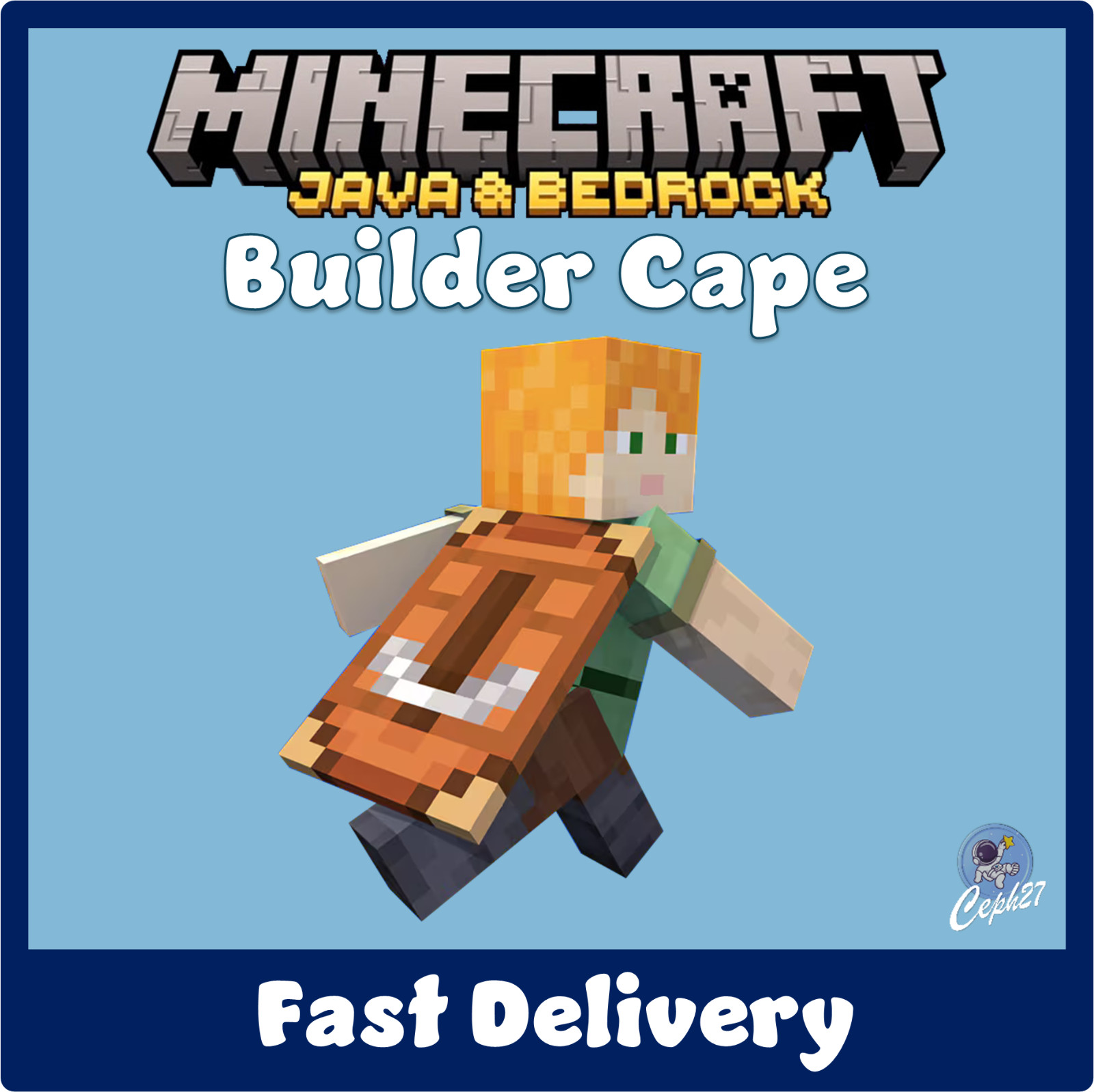 Minecraft – Builder Cape – Bedrock & Java – All Platforms
