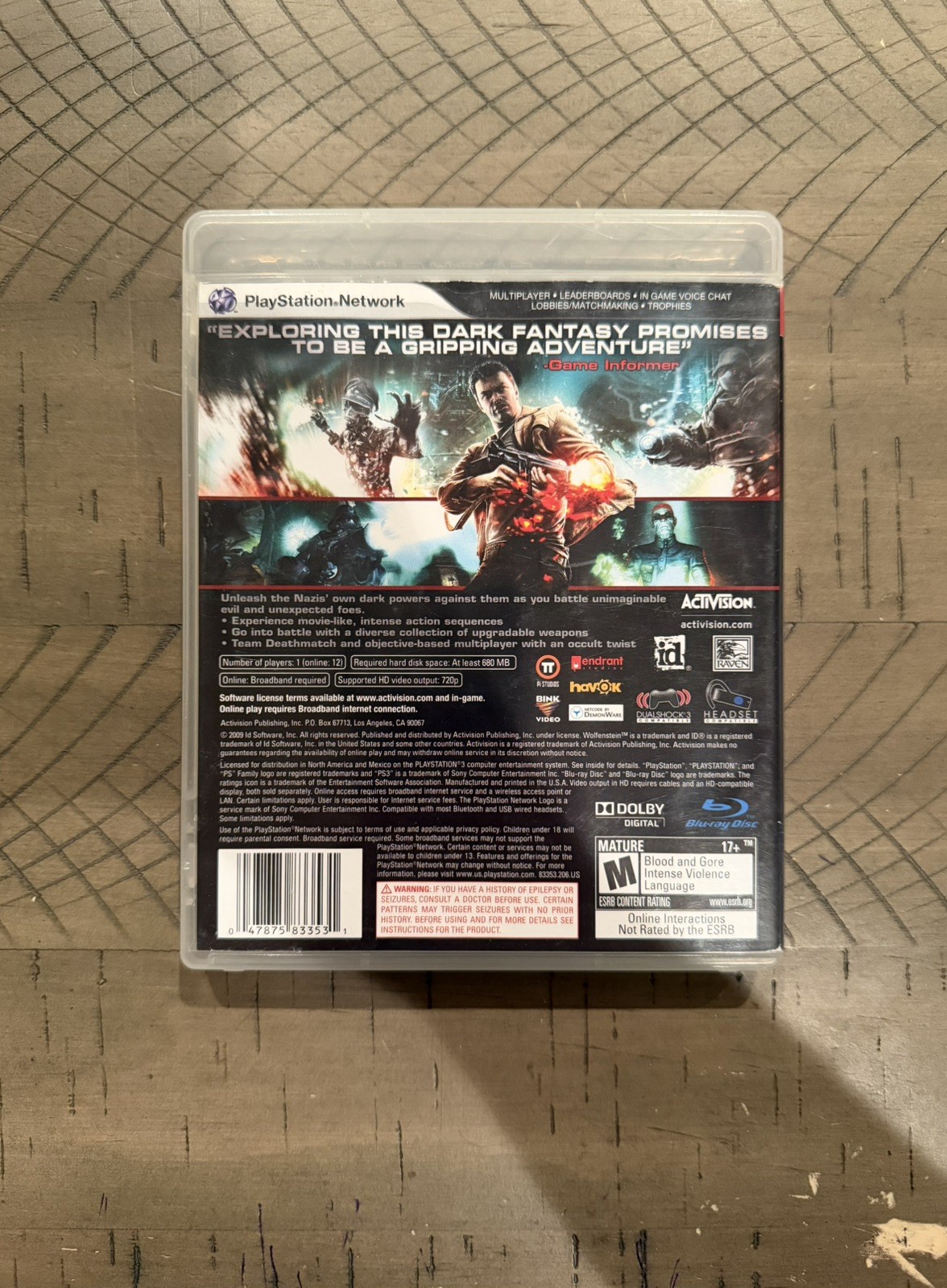 Wolfenstein; CIB (Sony PlayStation 3, 2009)