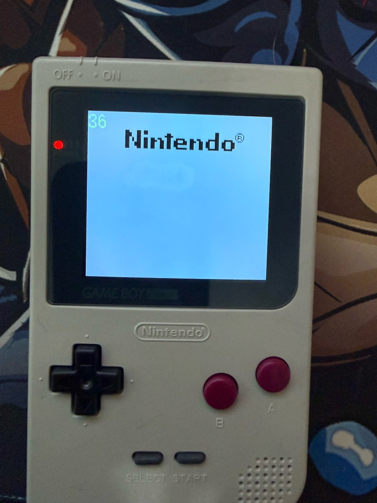 Classic Gray- Gameboy Pocket -W IPS Screen Mod- New Shell New Buttons -Tested