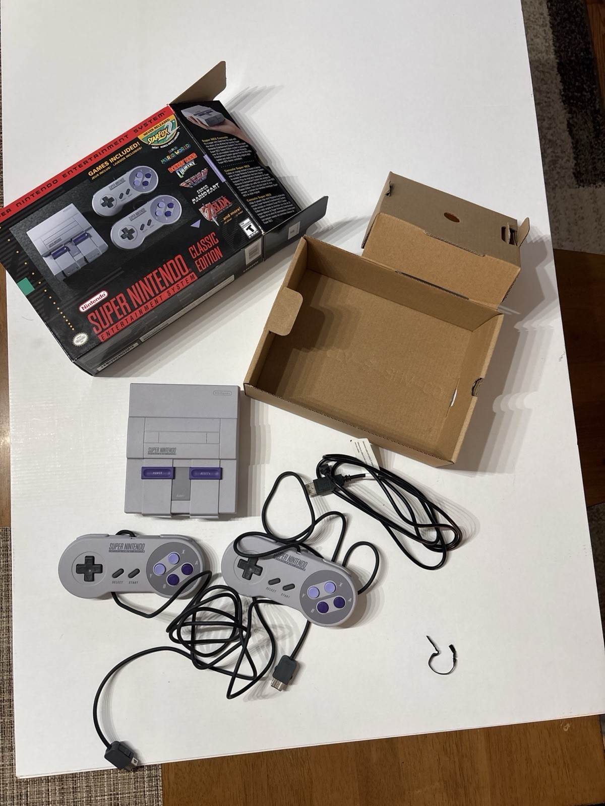 Nintendo Super Nintendo Classic Edition Console w/ Games, 2 Controllers, Box