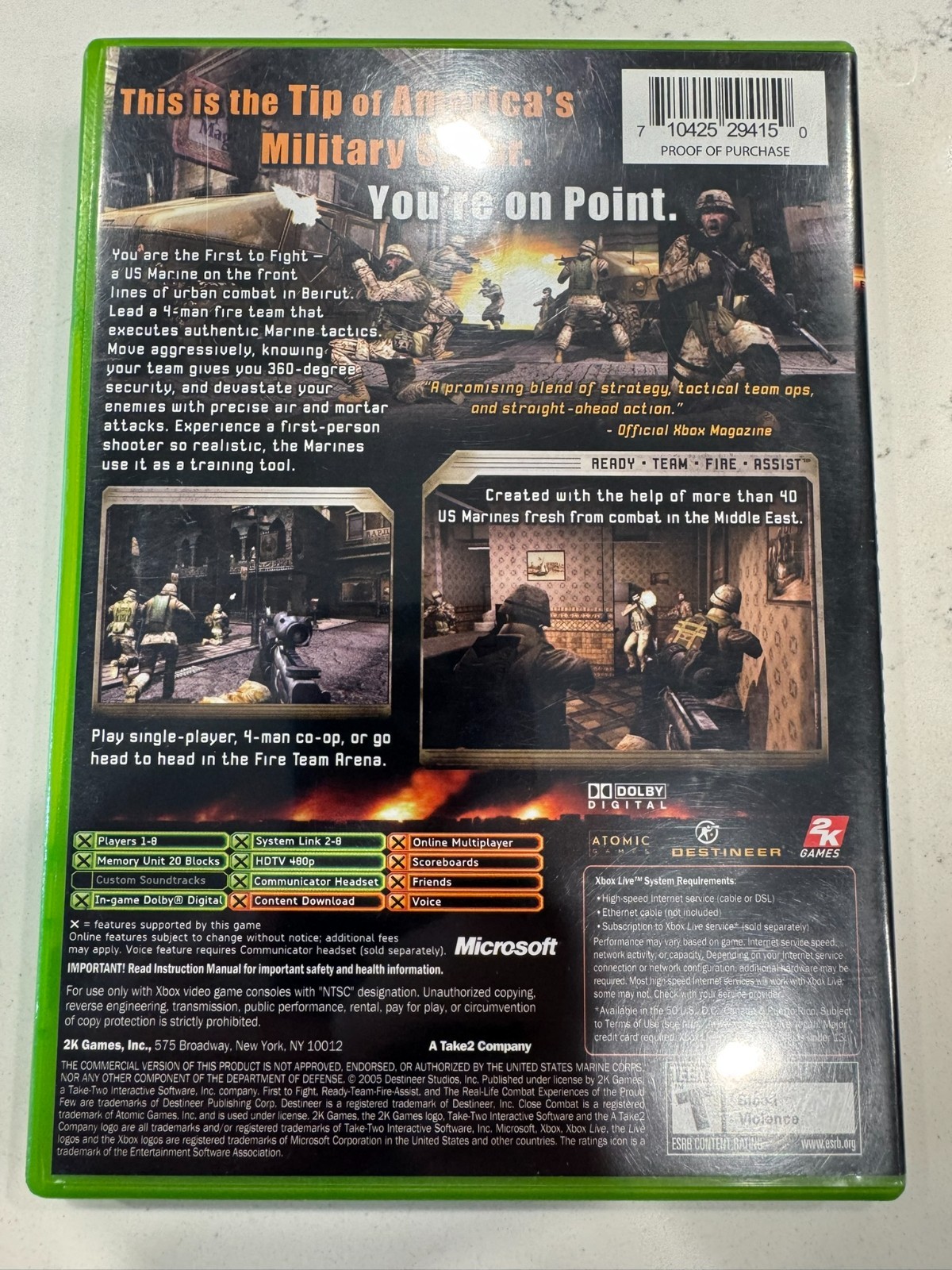 Close Combat: First to Fight | XBOX