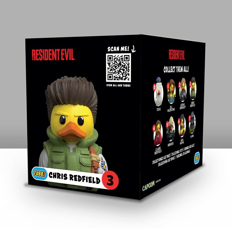 TUBBZ Boxed Resident Evil Chris Redfield Official Collectible Duck Figure JEEP