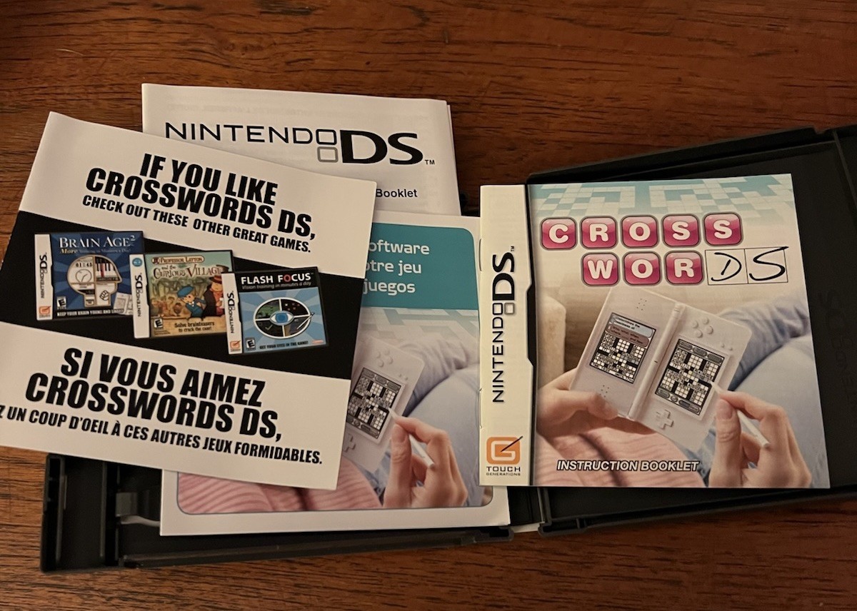 Crosswords DS Nintendo DS Game – Manual Case and Cartridge Complete