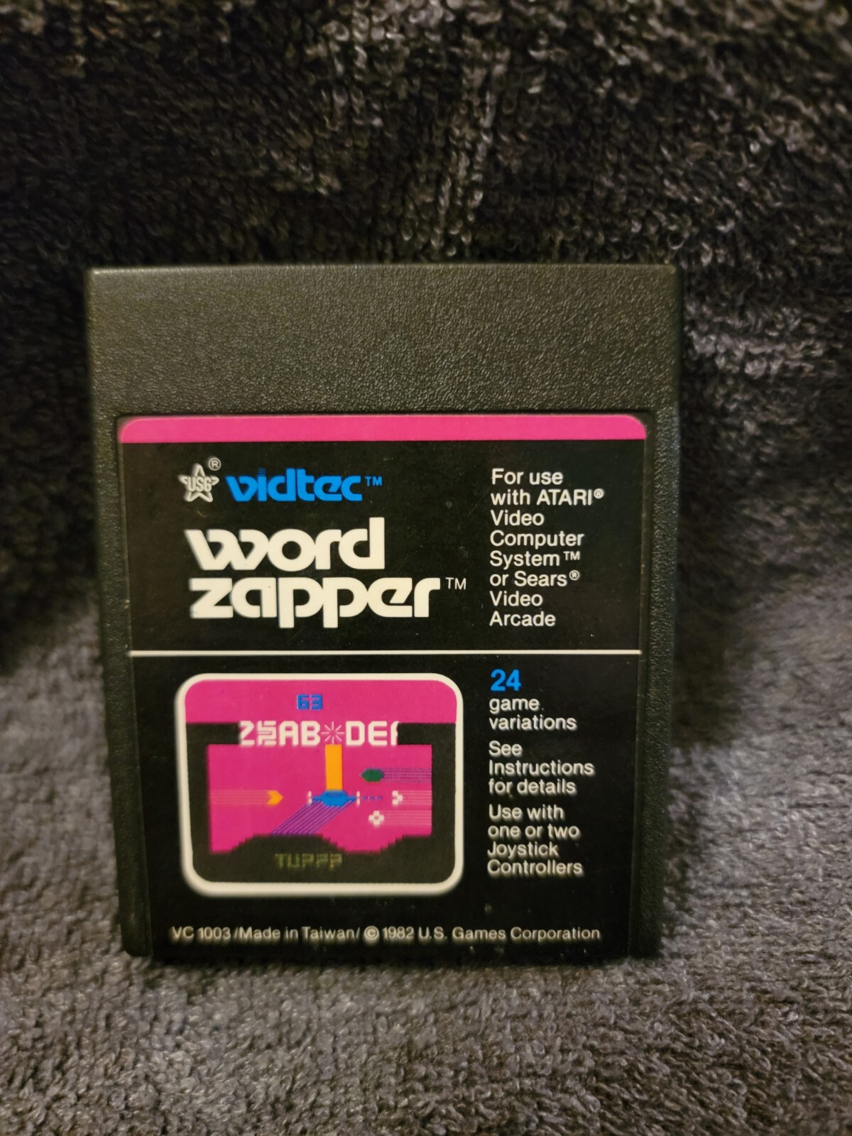 Atari 2600 Game Word Zapper Tested and Working