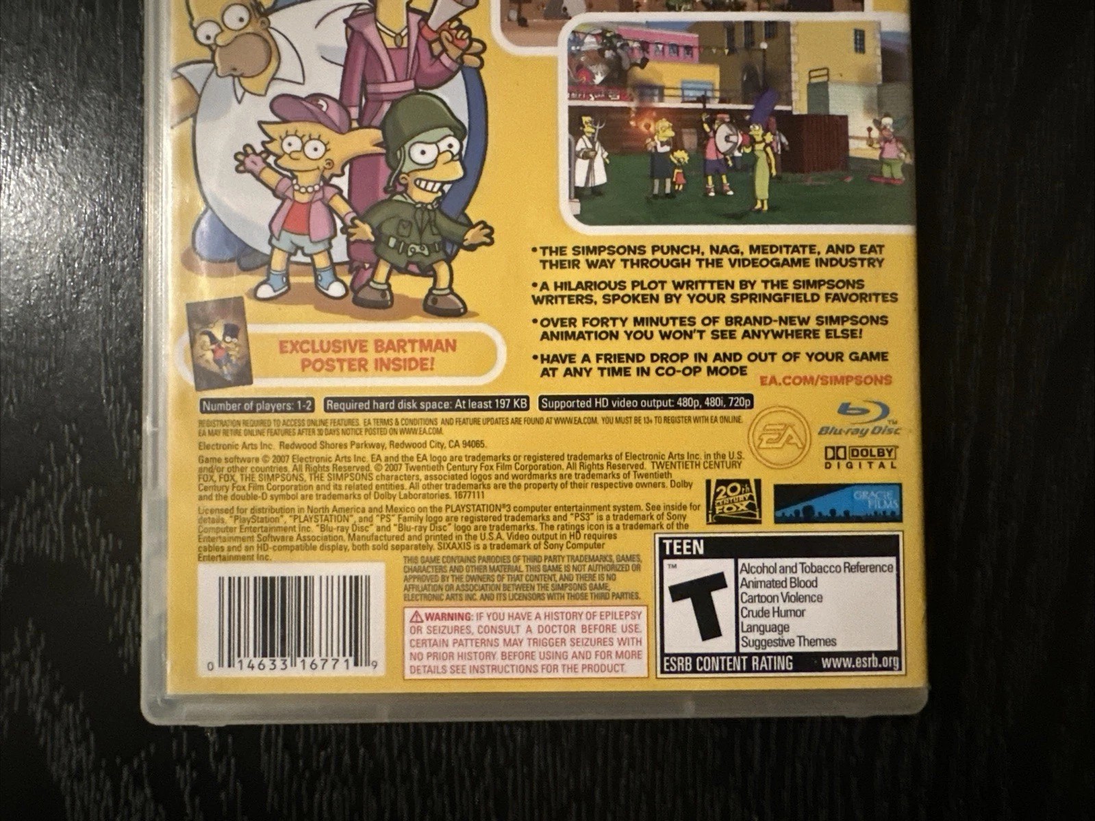 The Simpsons Game (PlayStation 3 PS3, 2007) – Complete w/ Manual – TESTED