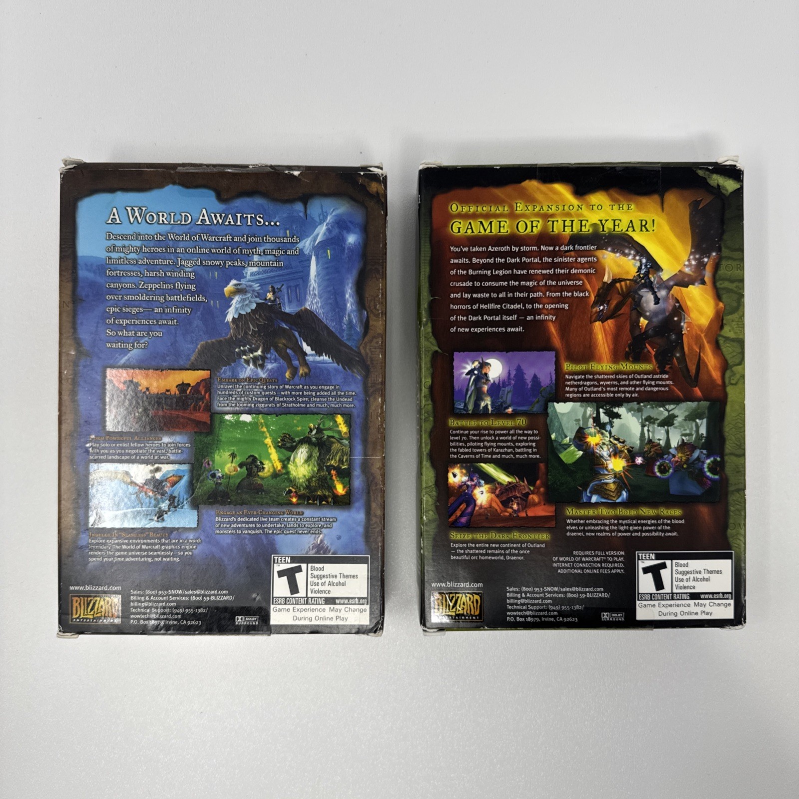 World of Warcraft Original + Burning Crusade + Wrath of the Lich King Game Box