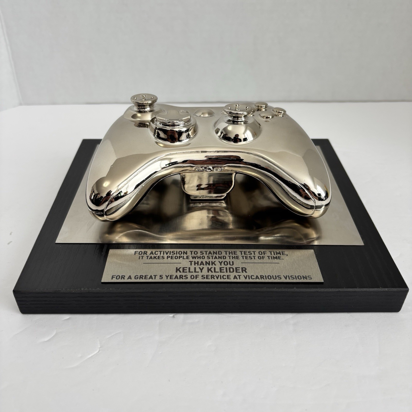Activision Employee 5 Year Award Video Game Xbox 360 Controller Plaque Gold