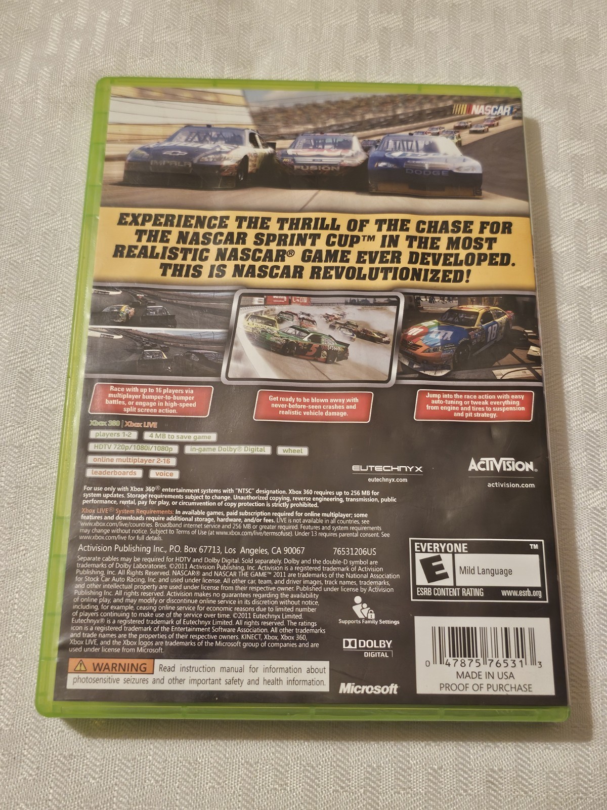 Nascar 2011: The Game – Microsoft Xbox 360 CIB With Manual