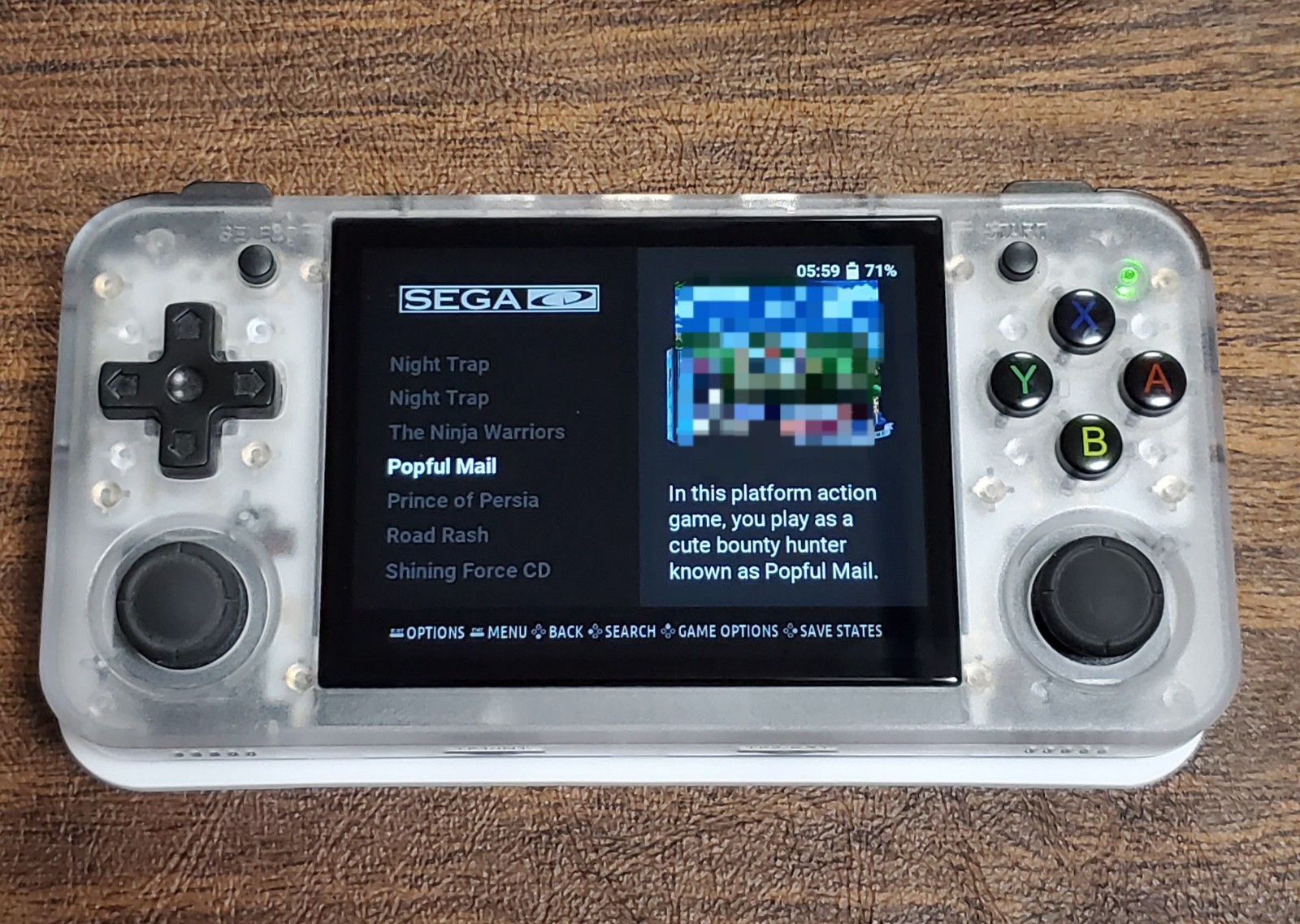 RG35XX H White Anbernic Retro Handheld Game Console ROCKNIX Transparent 16G+128G