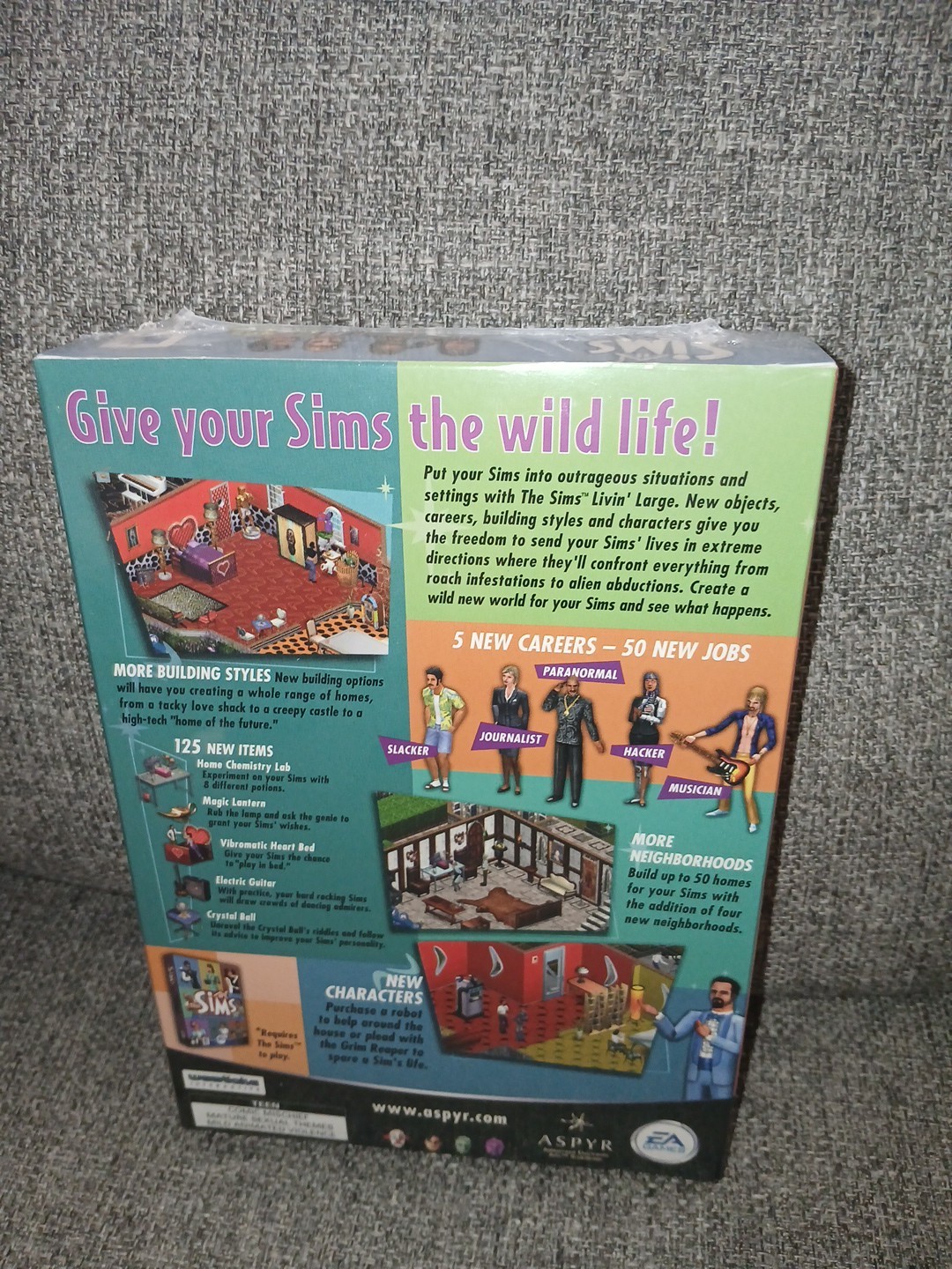 NEW FACTORY SEALED Sims: Livin’ Large Expansion Pack Mac PC (Apple, 2000)