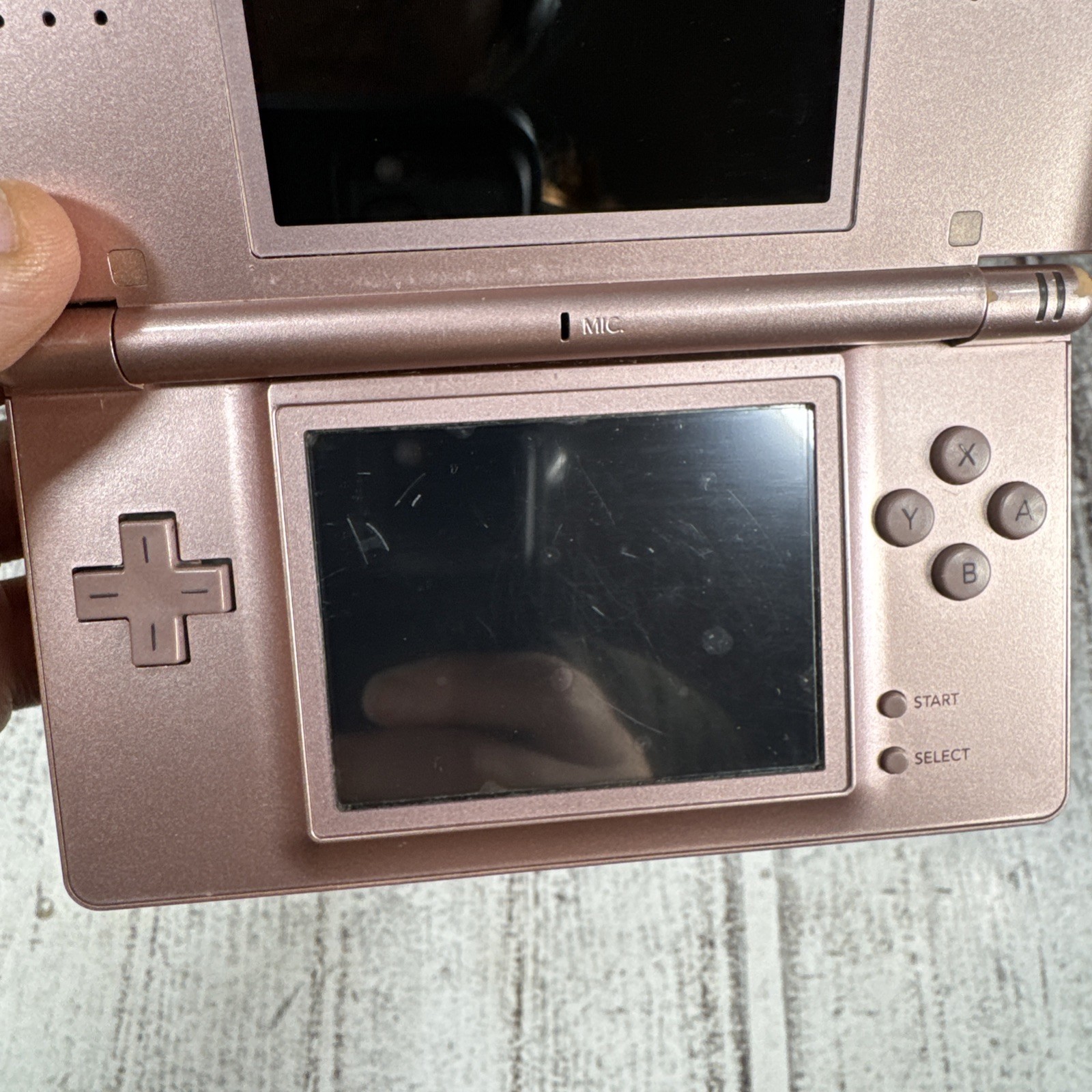 Nintendo DS Light Metallic Rose Pink USG-001 Handheld Console- Has Issues Read