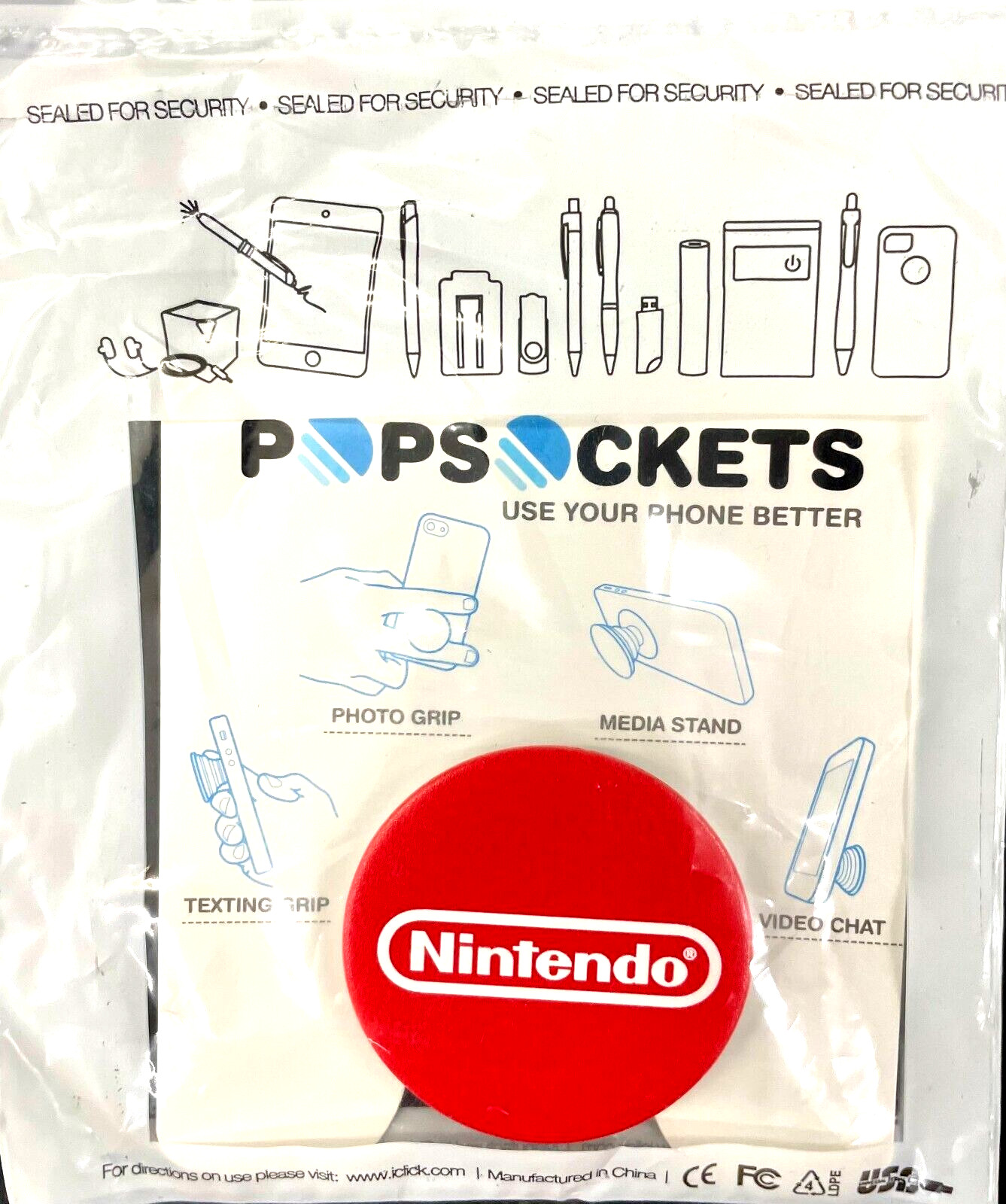 NINTENDO POPSOCKET ~ RARE VIDEO GAME PROMO ~ BRAND NEW SEALED GAMESTOP EXCLUSIVE
