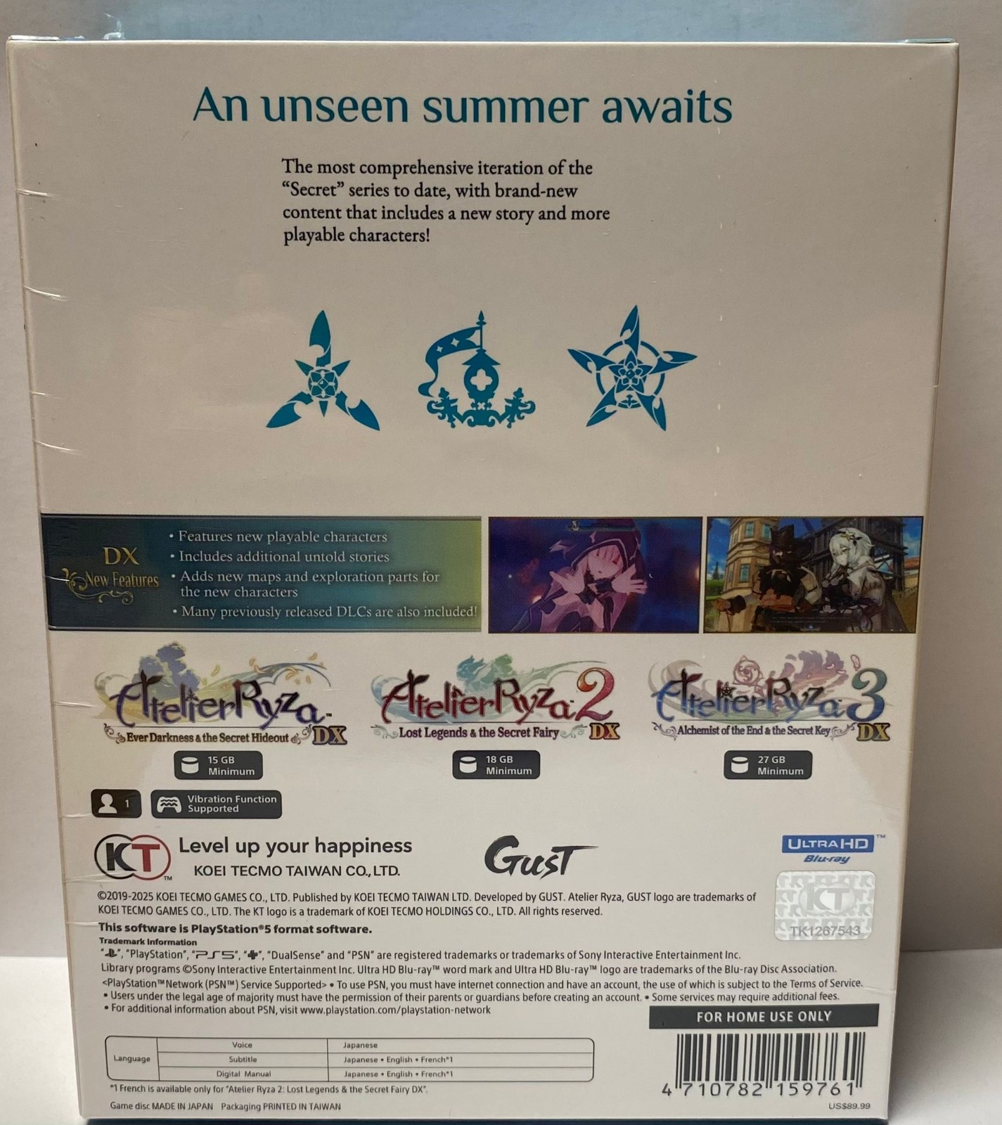 Atelier Ryza Secret Trilogy Deluxe Pack / DX PS5 (Playstation 5) New Sealed