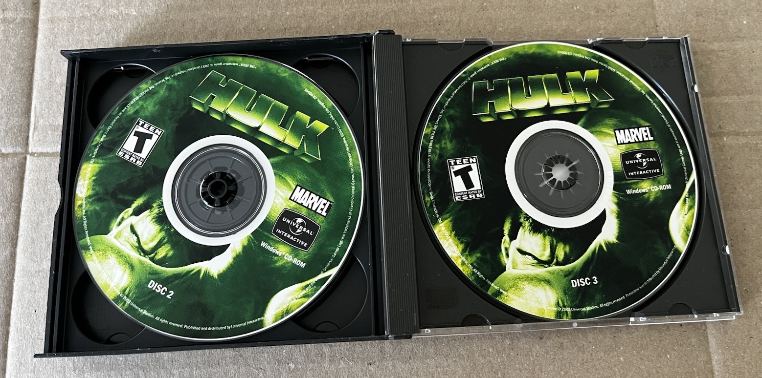 HULK Big Box PC Game CD-rom Universal Interactive Marvel 2003 Incredible Hulk