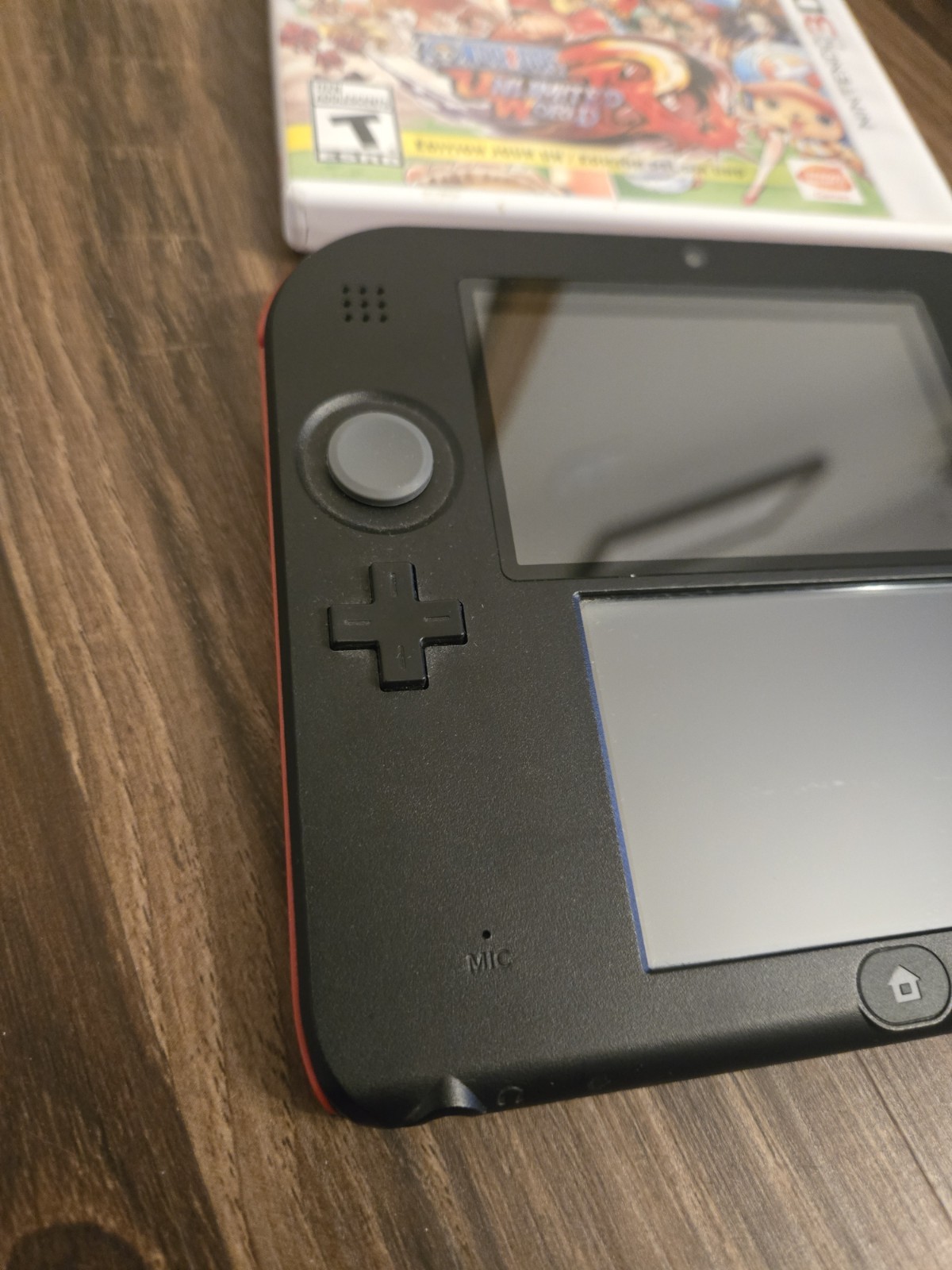 Nintendo 2DS Black/Red Handheld Console w/ Charger, Game