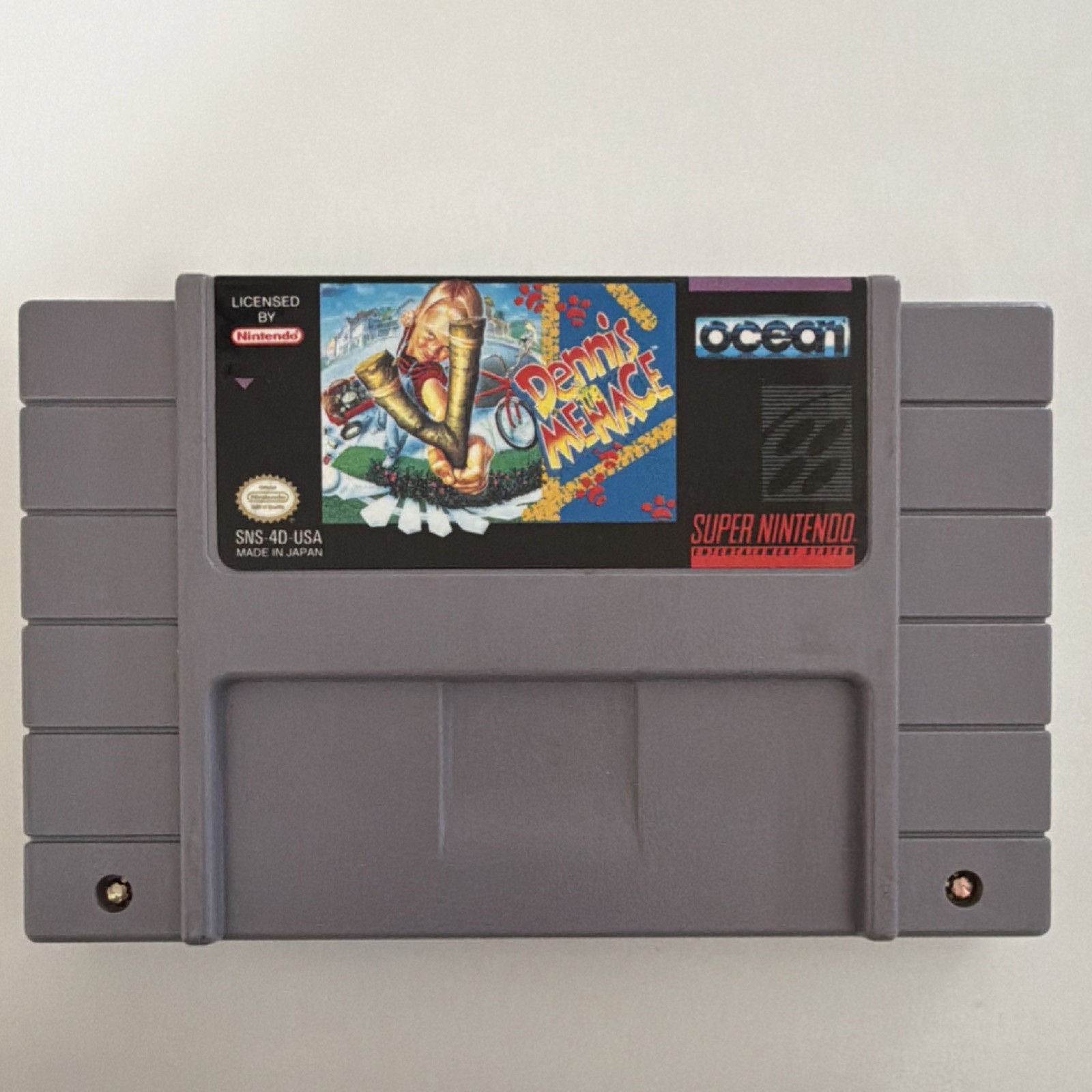 Ocean Dennis the Menace Super Nintendo SNES NTSC-U/C Game Cartridge