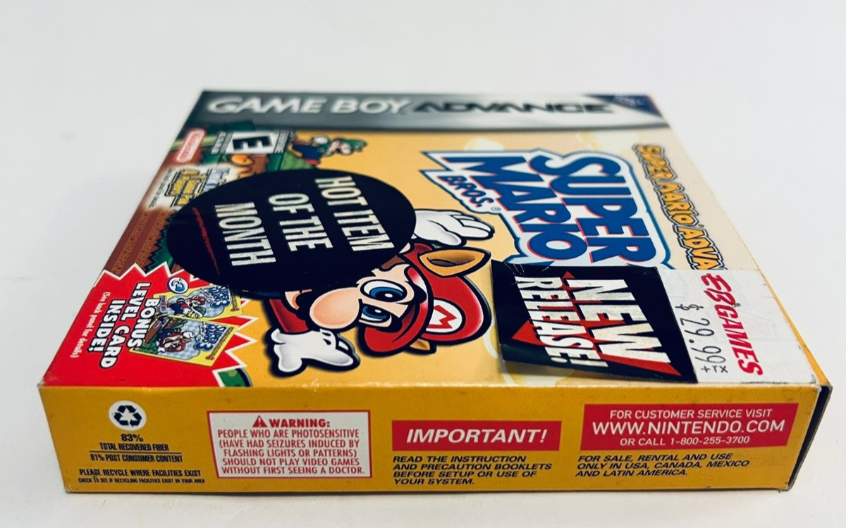 Super Mario Advance 4: Super Mario Bros. 3 (GBA 2003) CIB Complete Saves Tested