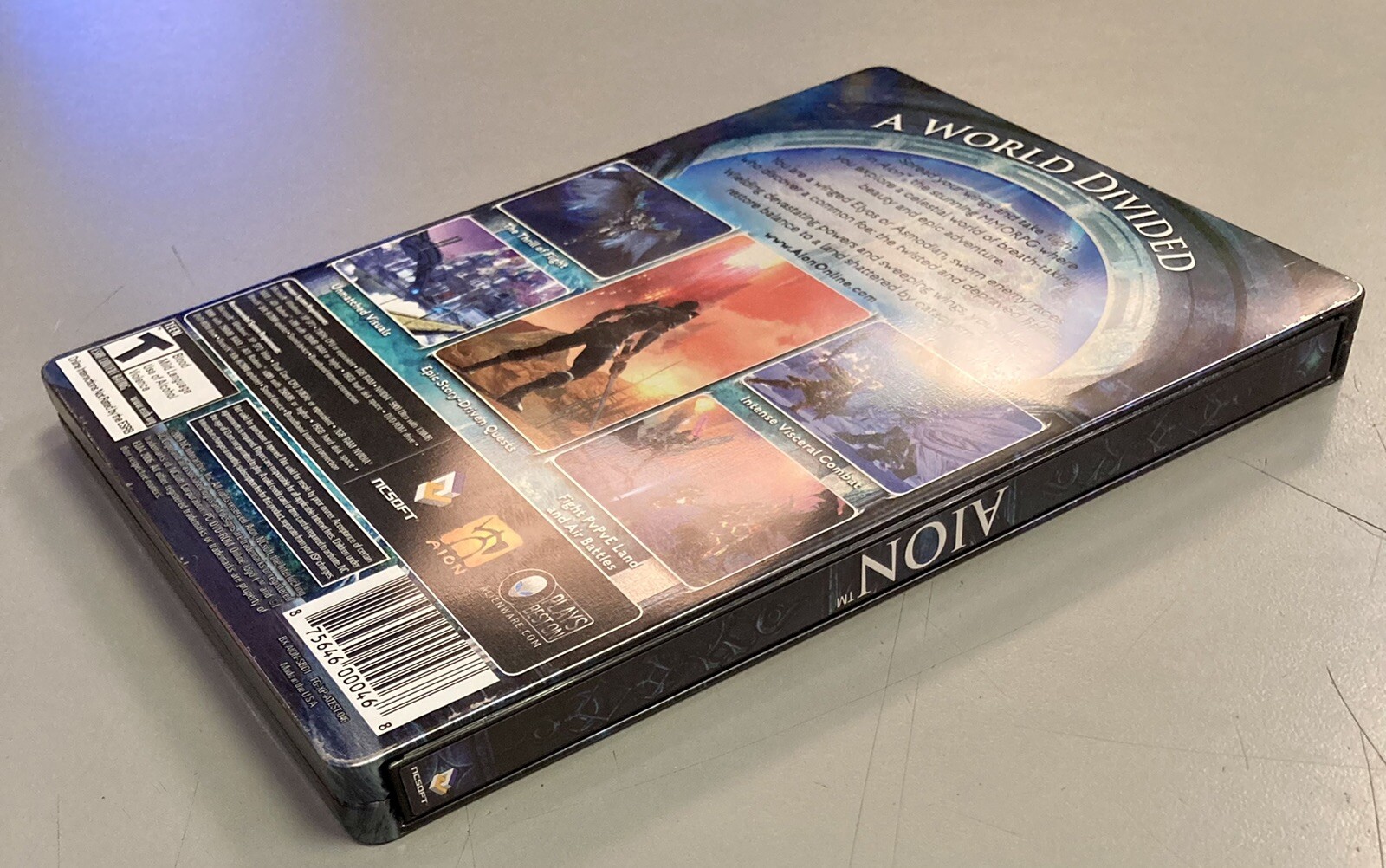 Aion: Tower of Eternity Steelbook Edition (NCsoft, 2009) PC Video Game COMPLETE