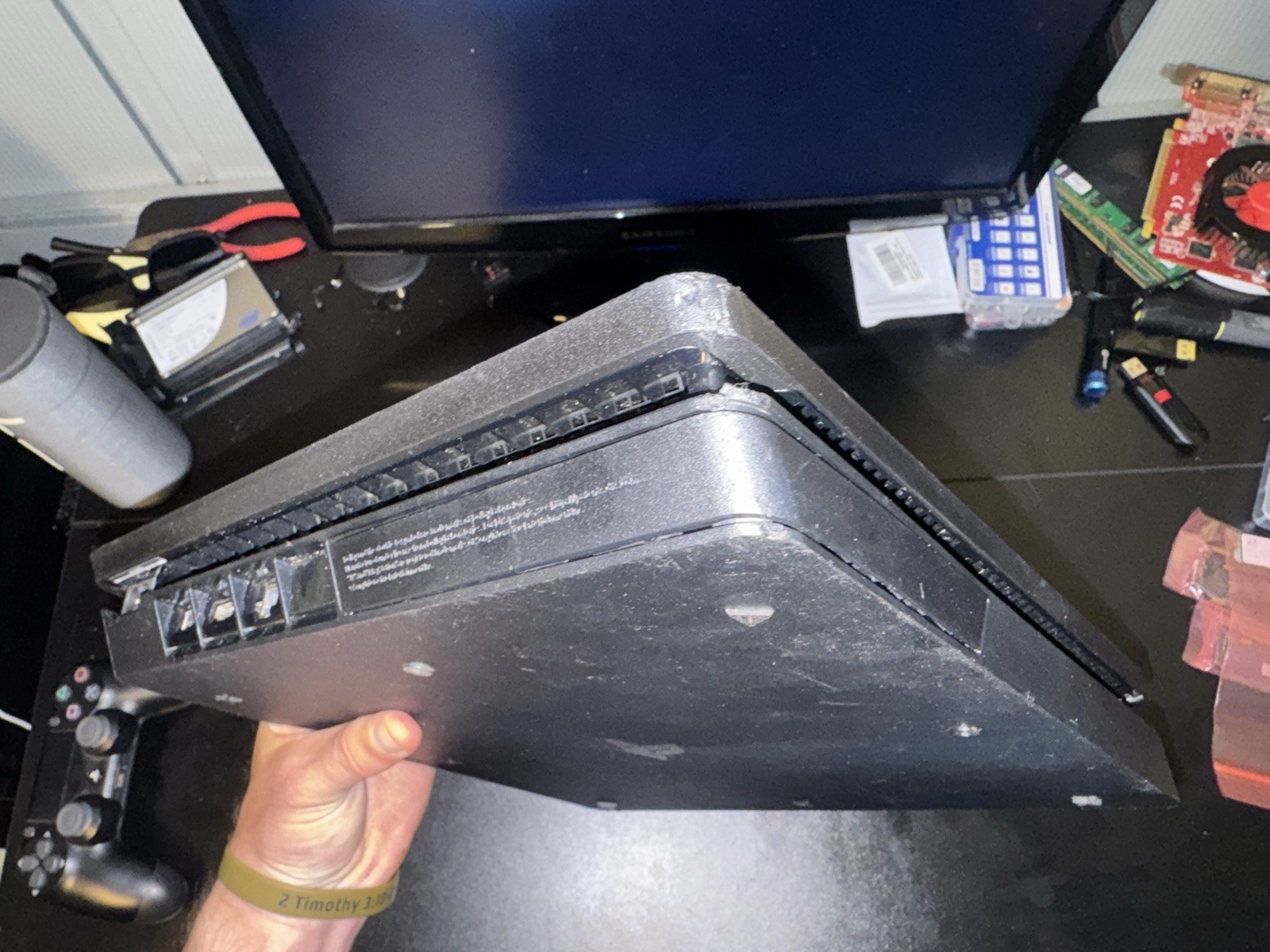 Sony PlayStation 4 Slim 1TB Console – Jet Black Console Only. Tested And Works