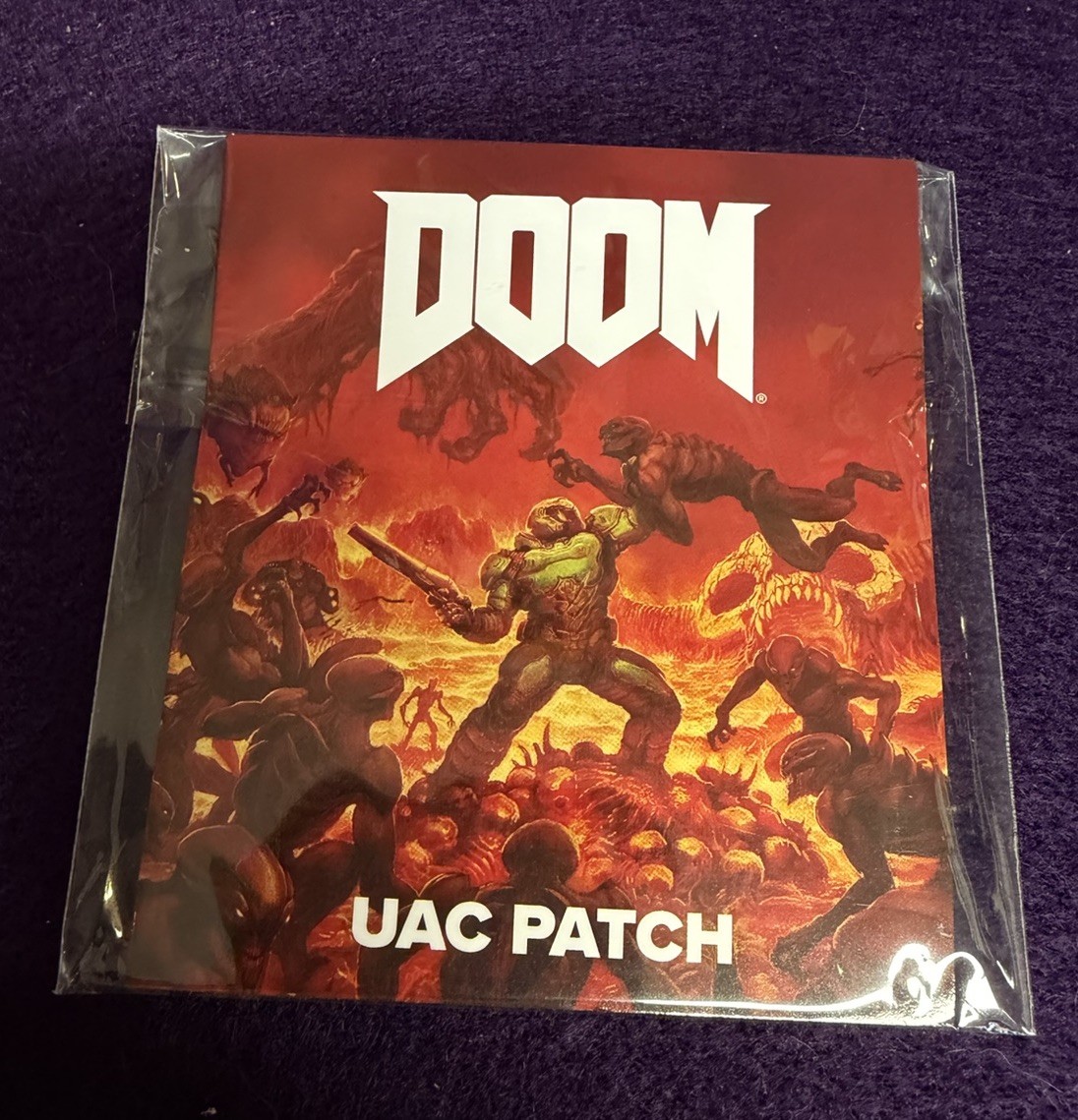 Lot of 3 LC DOOM UAC Union Aerospace Patch & x2 Blood Ice Pack Sets Cacodemon