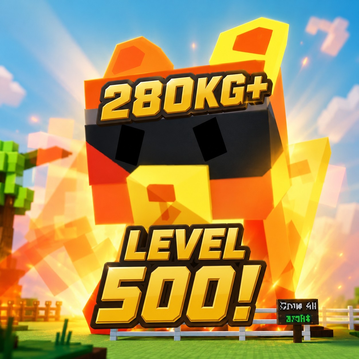 282kg HUGE EMBER RACCOON LEVEL 500 🔥 MUTATION GROW🪴 A Garden