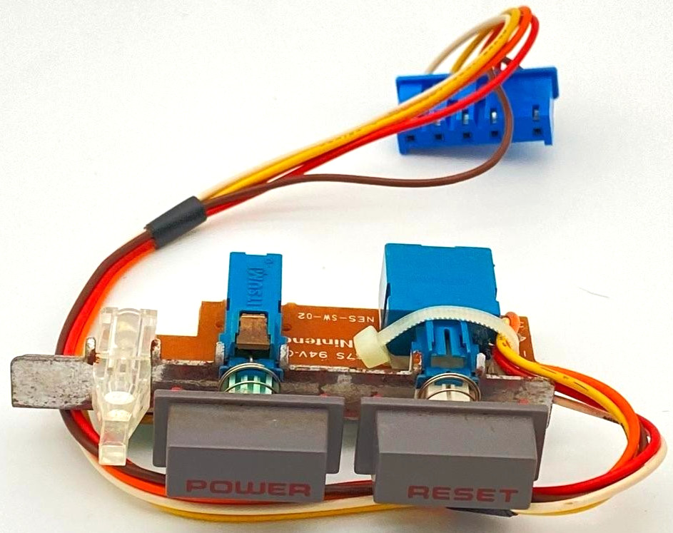 OEM Nintendo Entertainment System NES OG POWER RESET BUTTON CABLE Part Console