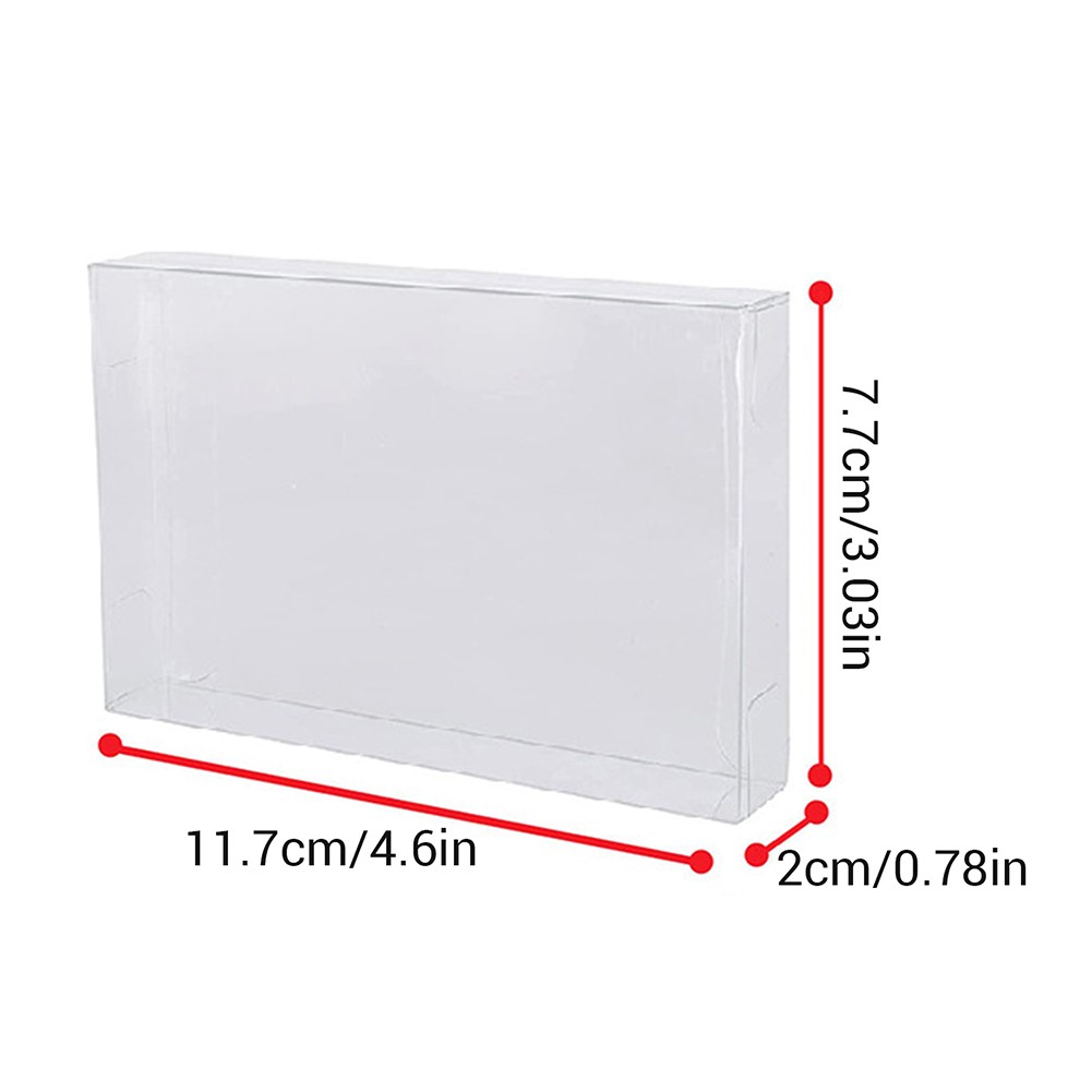 Clear Plastic Case Sleeve Protector Storage Box For Nintendo N64 Games Cartridge