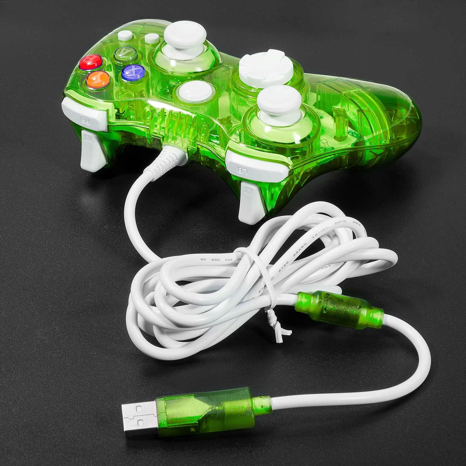 For Microsoft Xbox 360 PC WIN 7 8 10 Wired Game Controller Gamepad Joystick Glow