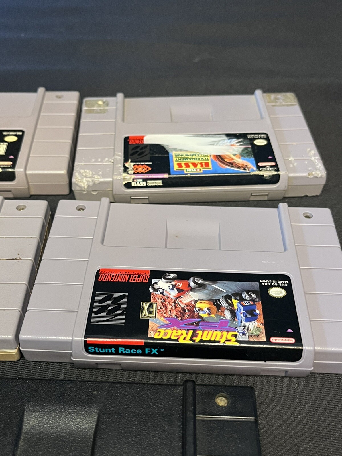 SNES Lot Killer Instinct Pac-Man Hyperzone Stunt Race FX Bass Fishing