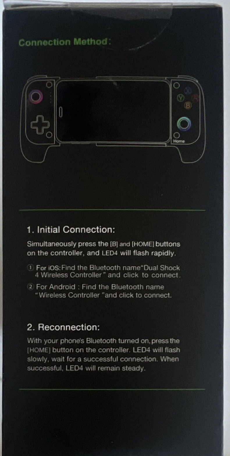 MC100 Black/White Wireless Mobile Controller for Android iOS RGB Hall Joystick