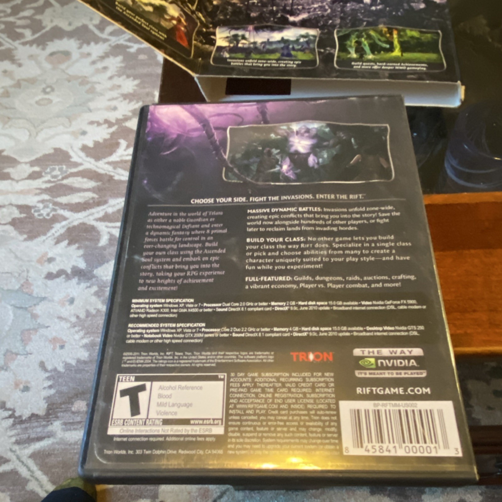 Trion RIFT PC DVD-ROM MMORPG Role Playing w/ Manual T-Teen 2011 NTSC-U/C