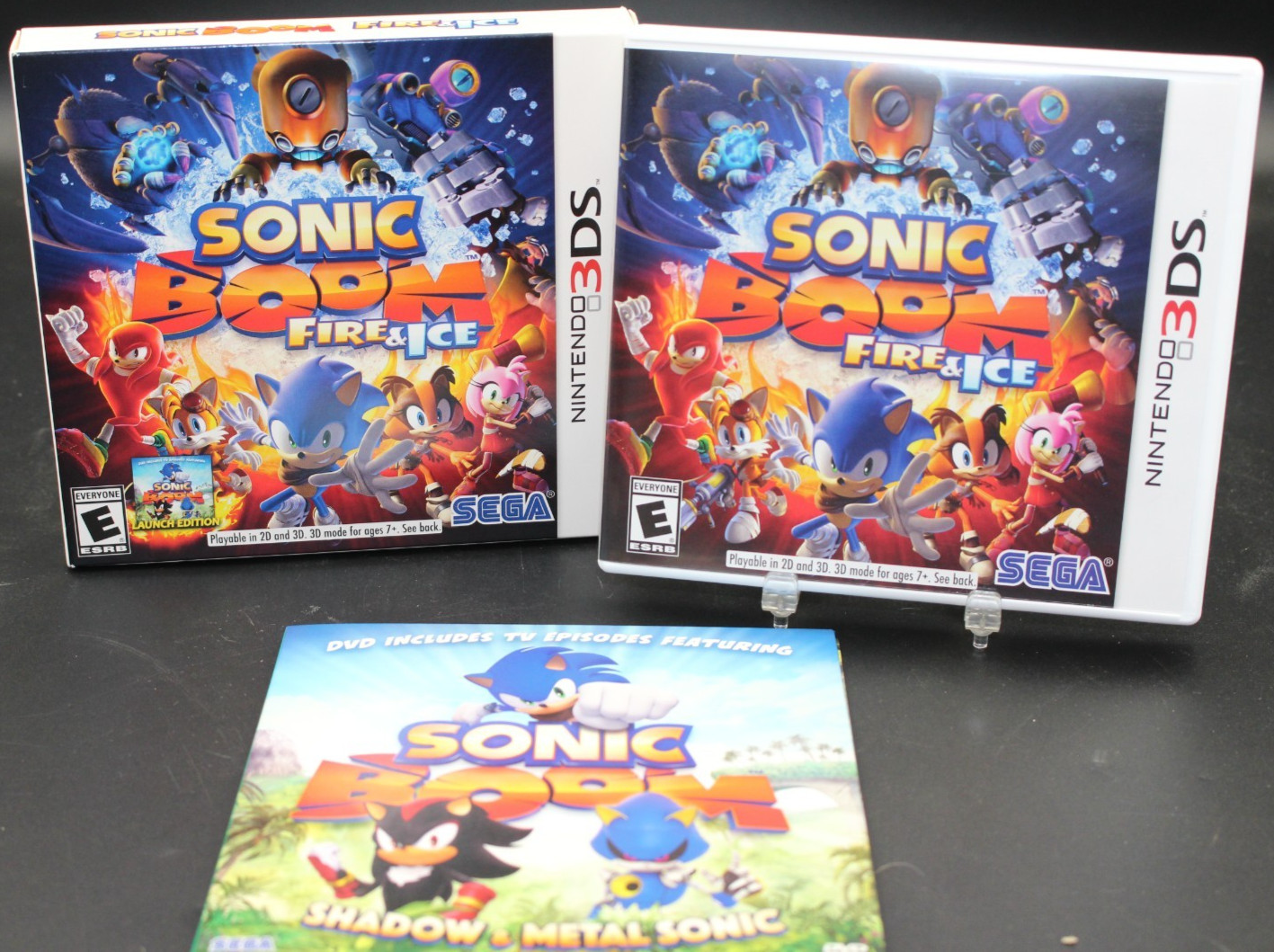 Sonic Boom: Fire & Ice (Nintendo 3DS, 2016) Complete. (WITH BONUS DVD) Tested