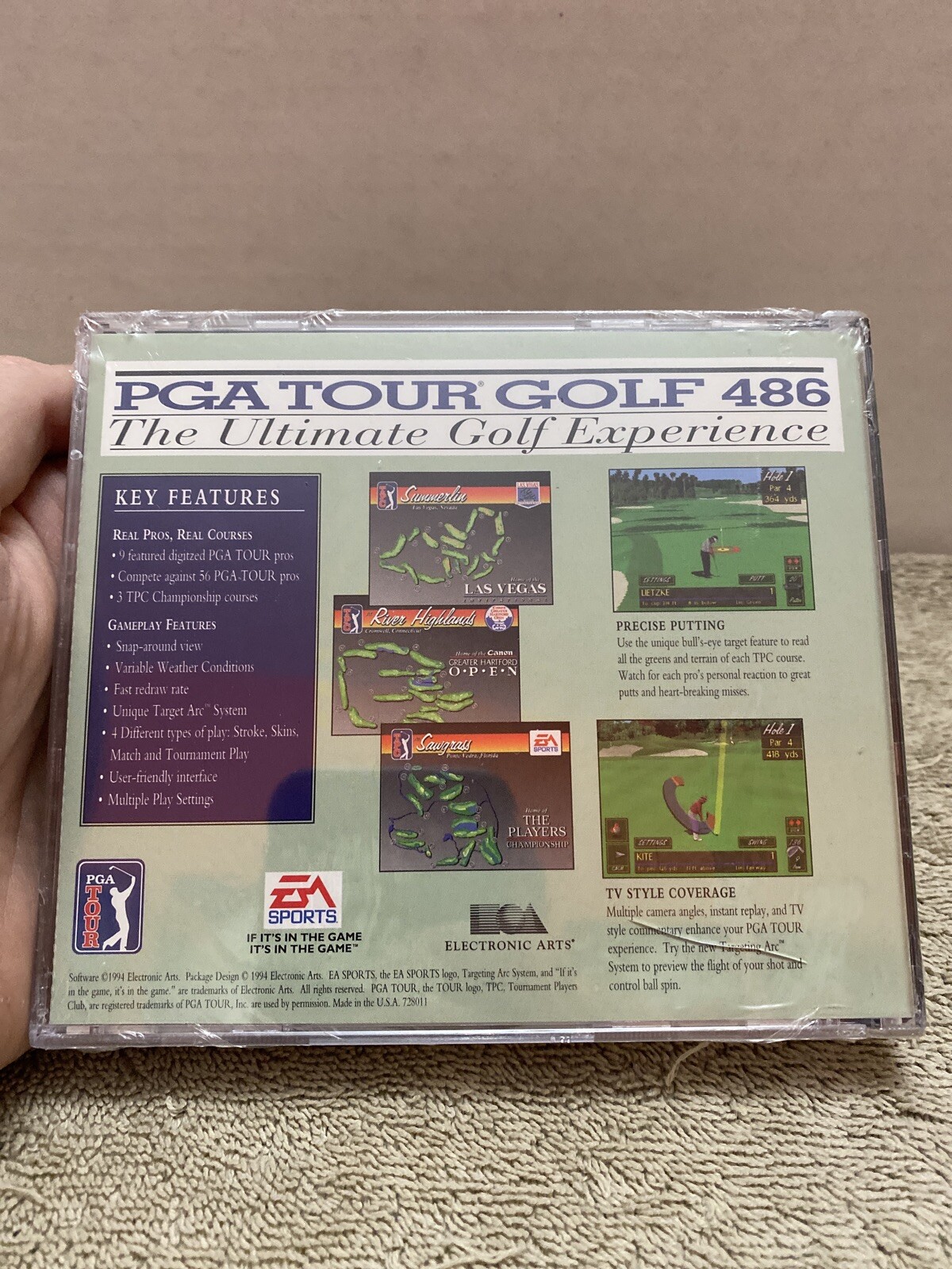 PGA Tour Golf 486 (PC, 1994) Brand New Sealed Retro Sports Game EA Sports