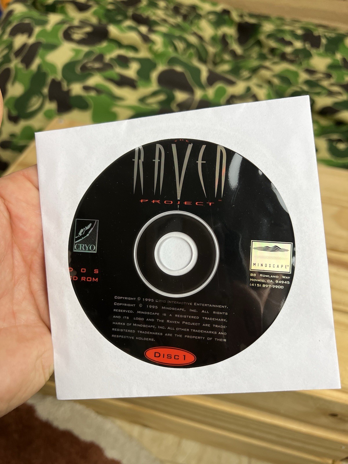 Cryo Interactive The Raven Project CD-ROM MS-DOS 1995 Computer Game