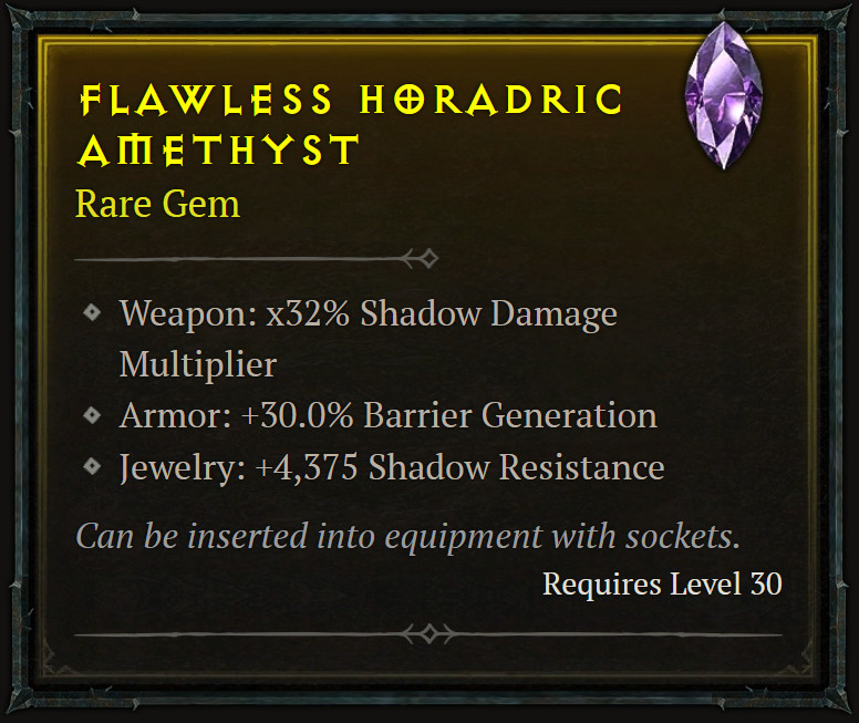 Diablo 4 Gem – Flawless Horadric Gems D4 Season 14 S14 Softcore